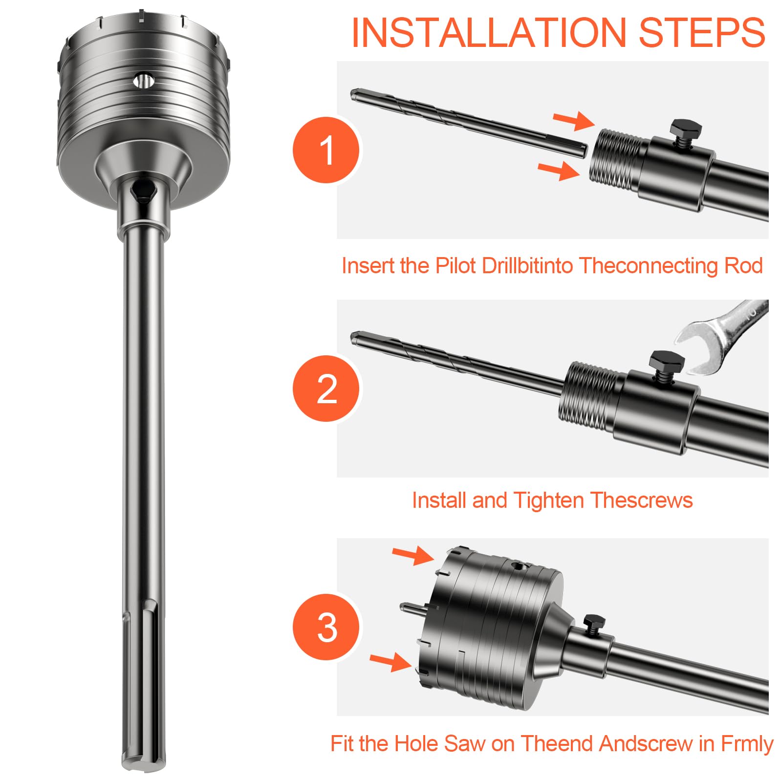 Asta Filettata M12 Con Galletto A Disco BFS-PRO Per Impianto Di Carotaggio - Foto 3