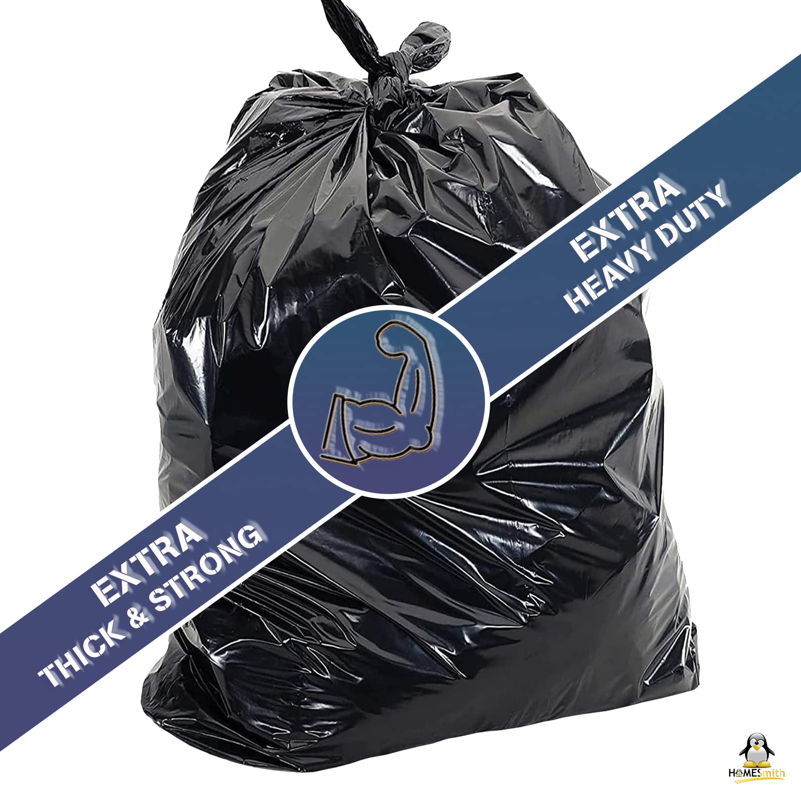 Lot De 50 Sacs Poubelles Noirs 100 Litres 82 X 85 Cm 30u Ultra Résistant Anti Fuite Pour Grandes Poubelles Grande Capacité Cuisine Extérieur – Qualité Professionnel