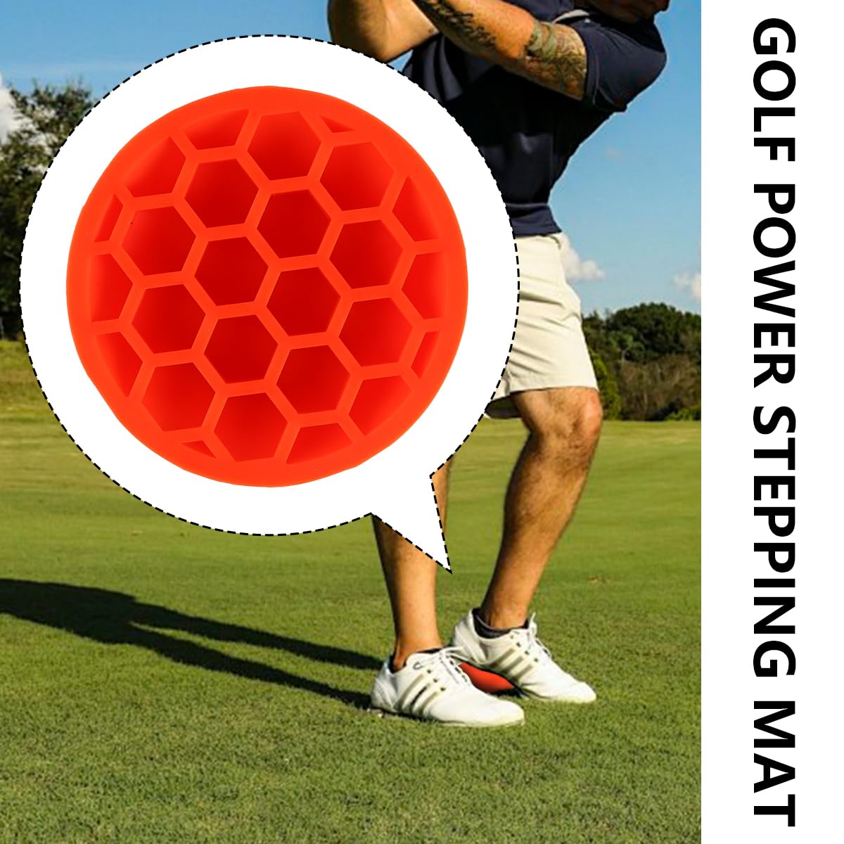 Alfombrillas de Entrenamiento de Fuerza para Golf, Almohadillas de Apoyo para Pedales de Swing