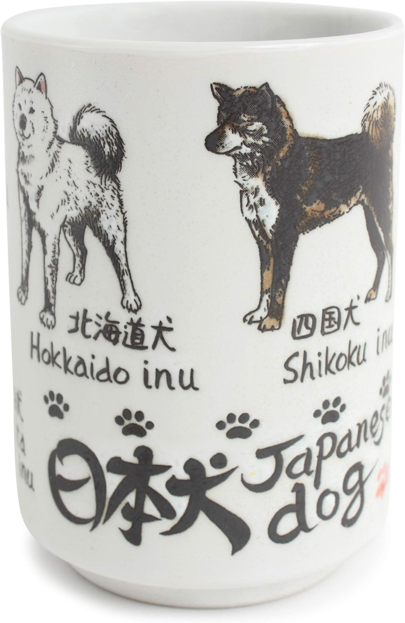 Mino WareJapanese Ceramics Sushi Yunomi Chawan Tea Cup Japanese Dog made in Japan (Japan Import) YAY079