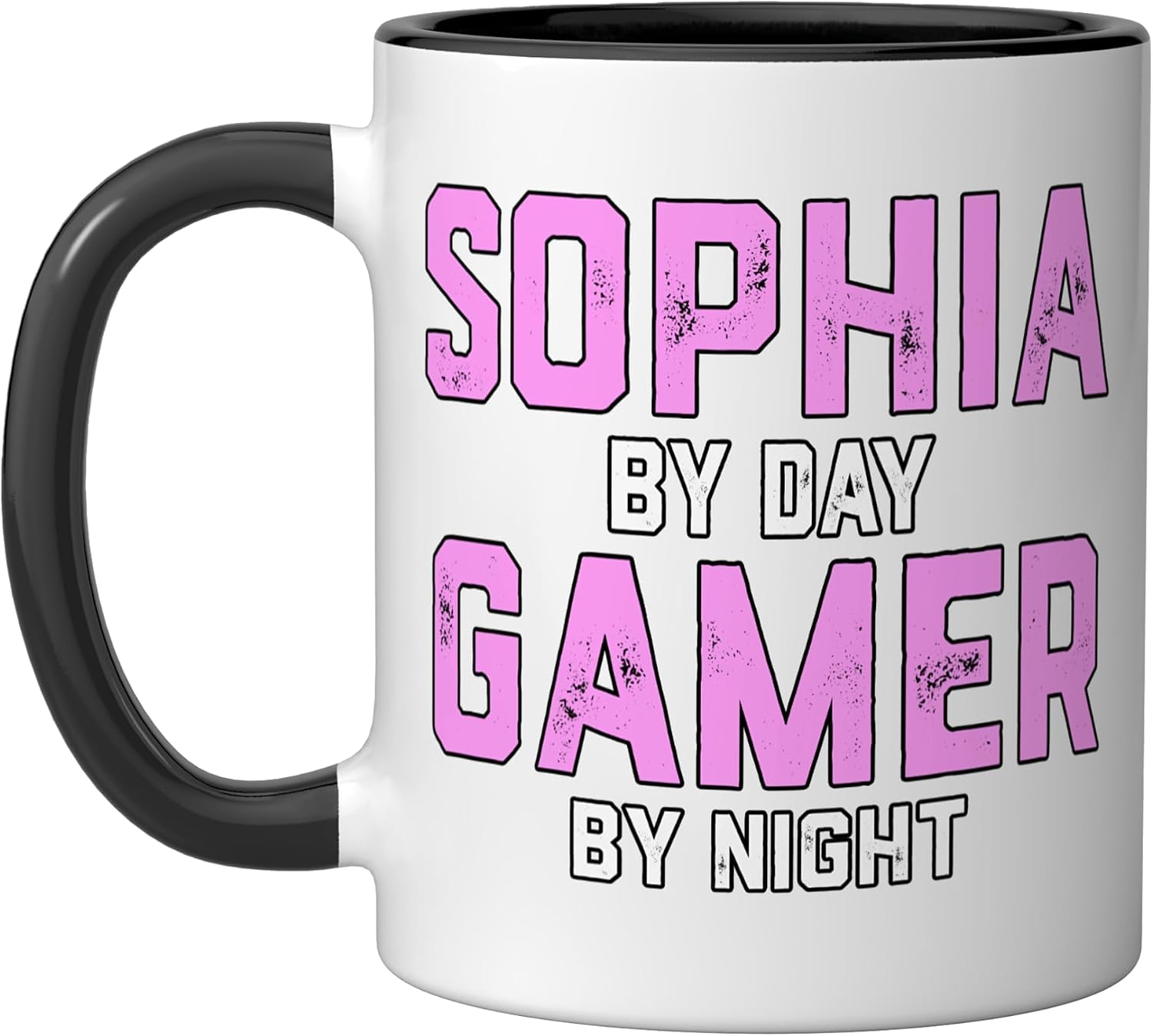 Sophia Gamer Girl Halloween Costume For Gen Z Gaming Sophie Ceramic Mug, Pink/White, 15oz image 4