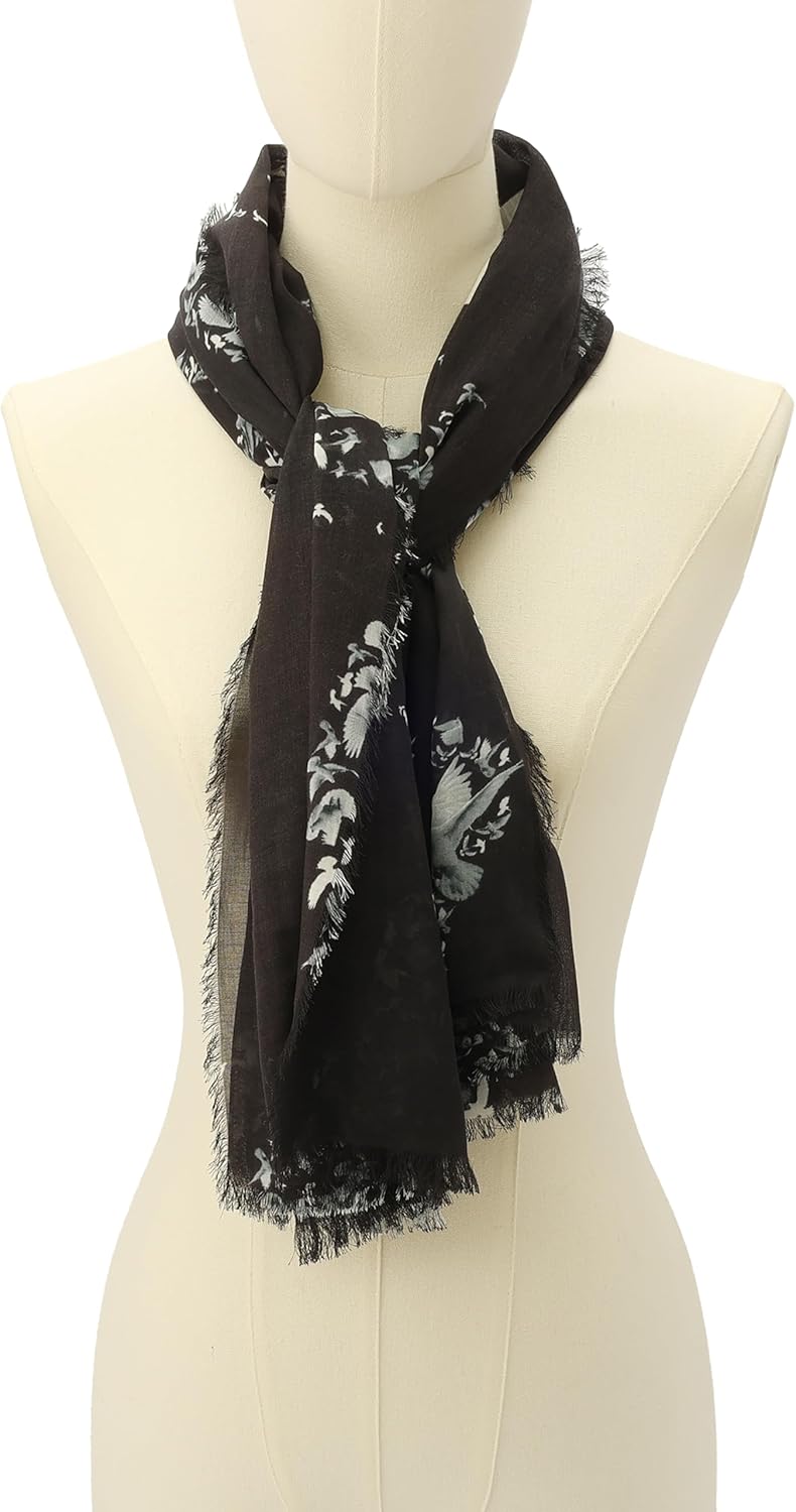 AllSaints Women's Flight Back Large Square Scarf, 100% Modal Accessory with Lightweight Fabric - Image 6