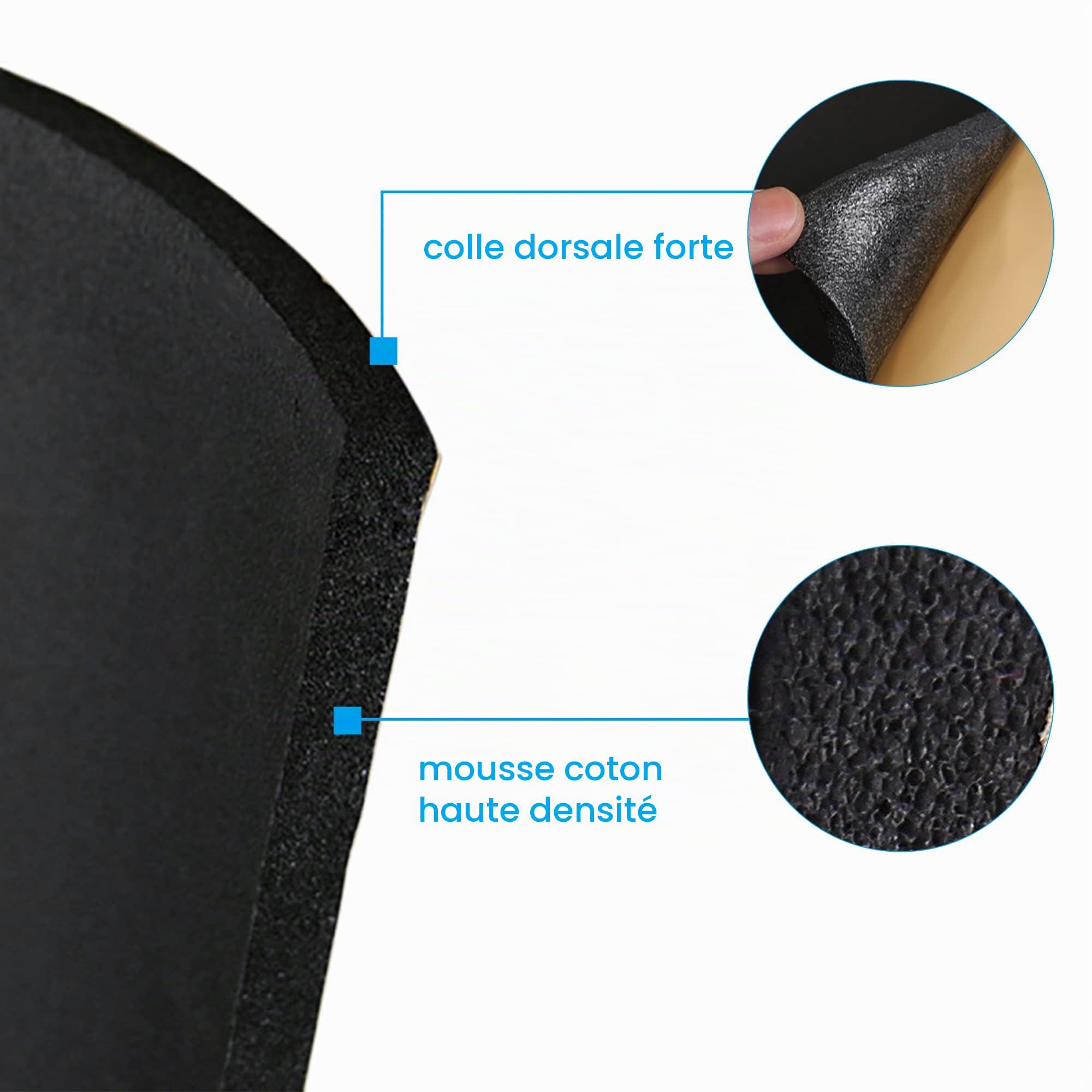 sourcing map Isolant Phonique Voiture Noir 1 Rouleau pour Capot Moteur