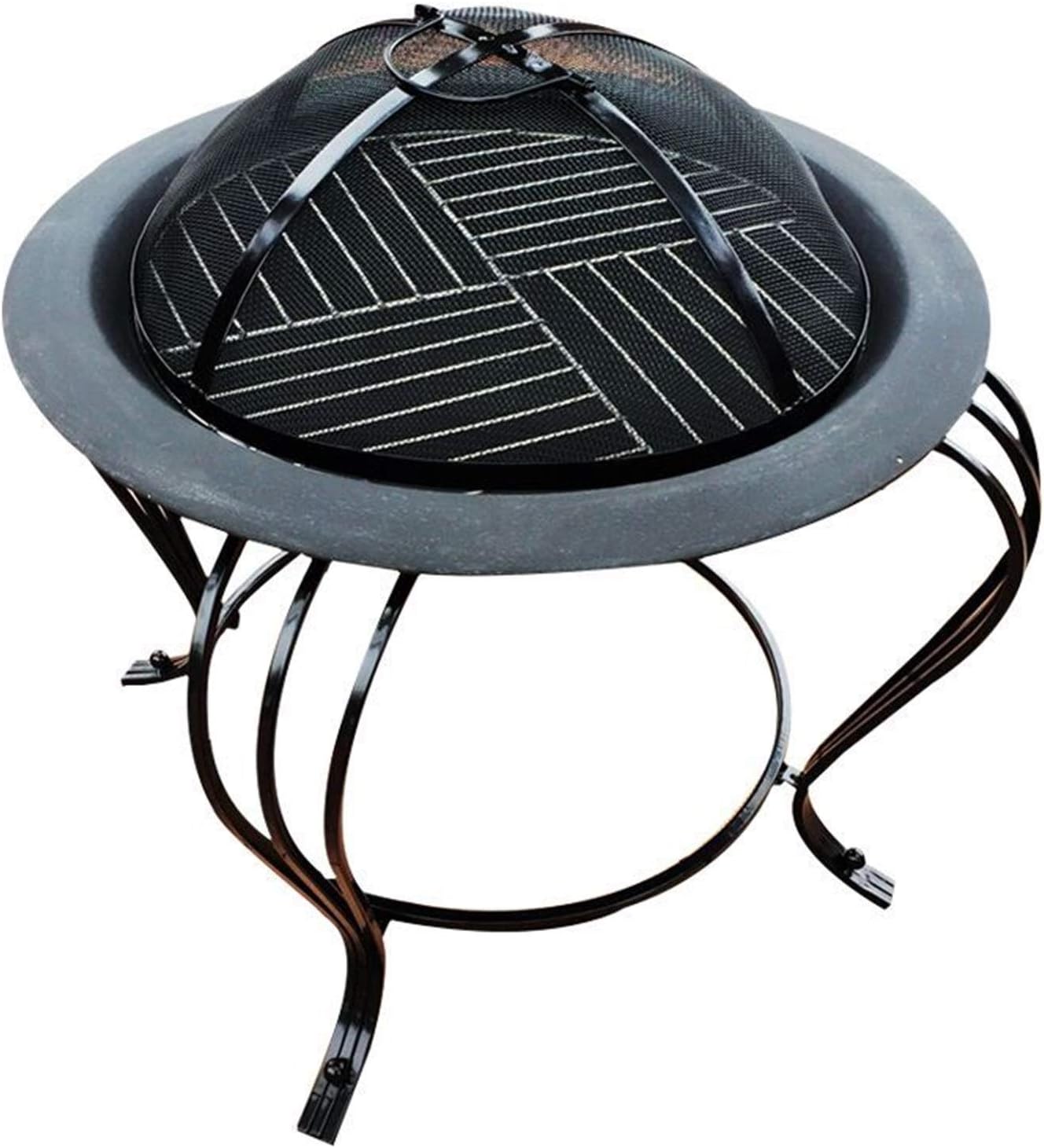 Outdoor Patio Fire Pit Outdoor Fire Tables,Charcoal Barbecue Grill,Natural Wood Heating Fire Pit Bowl,for Backyard,Camping,Picnic,Bonfire,Garden