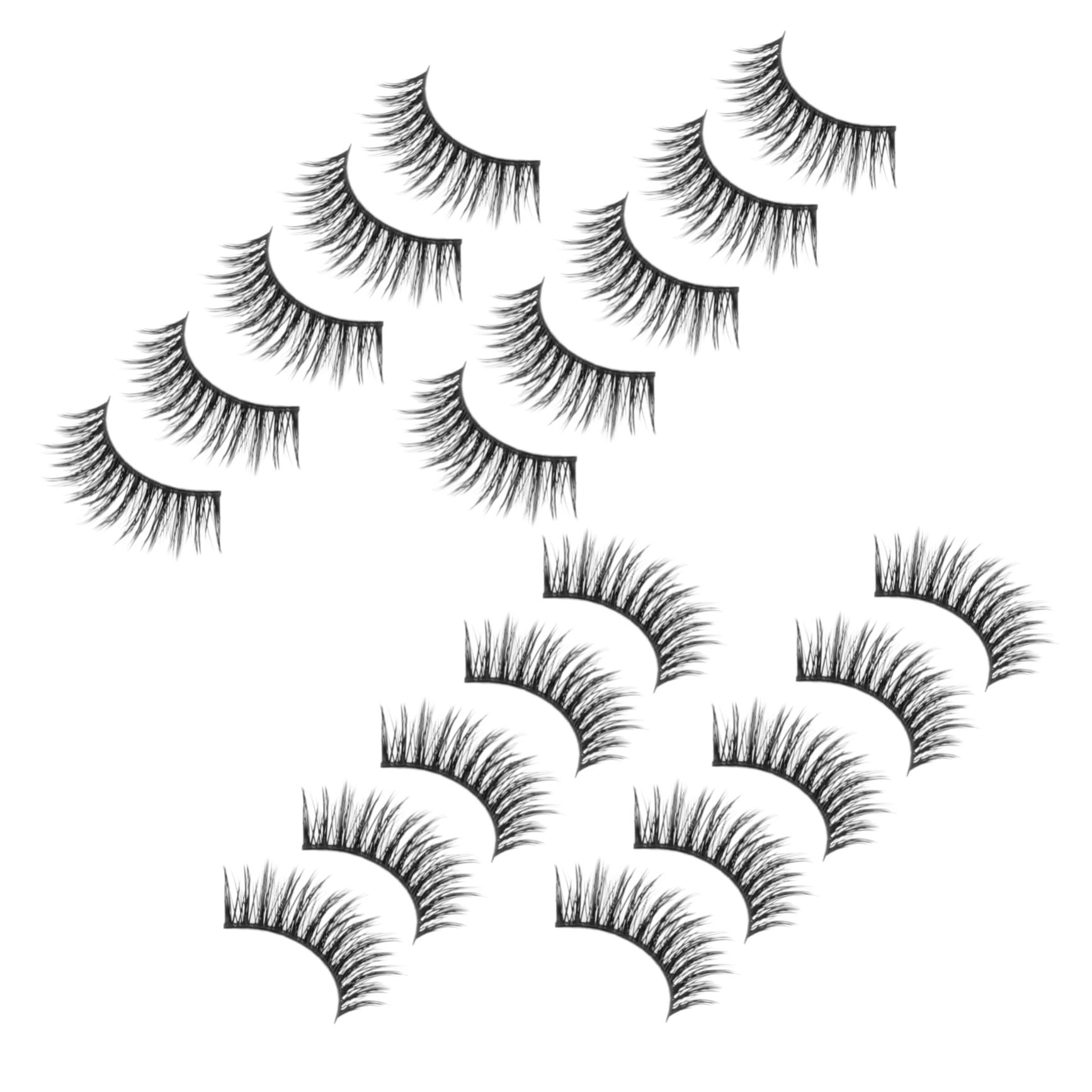 5 Juegos De Pestañas Postizas Individuales Suaves Y Naturales Para Mujer Cómodas Y Ligeras 10 Pares X 5