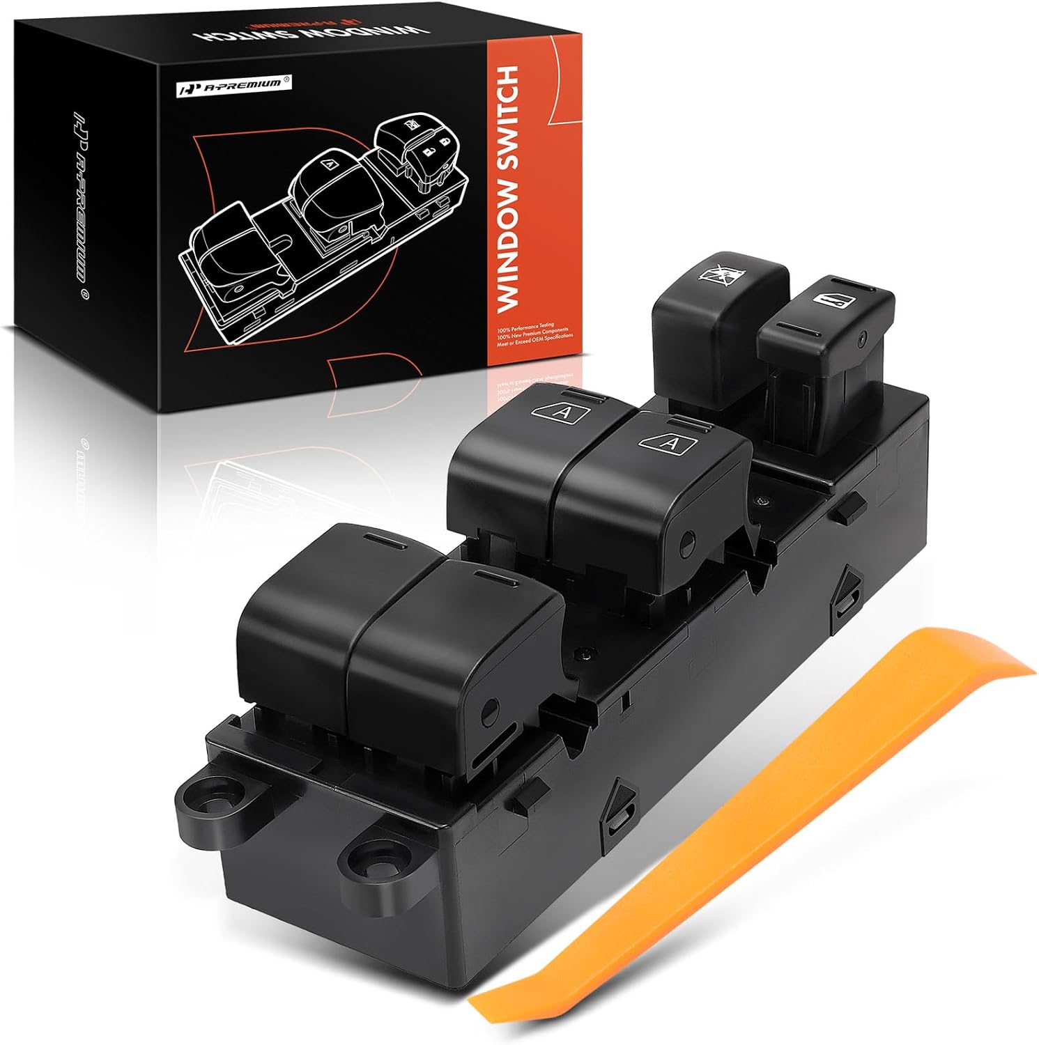 A-Premium Master Power Window Switch Compatible with Nissan Armada 2005-2007 Pathfinder Armada 2004 Titan 2004-2015 Front Driver Side, Replace # 25401ZT10A, 254017S200