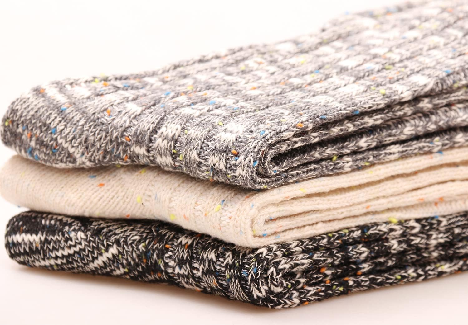 Galsang Vintage Thick Knit Wool Slouch Boots Crew Socks for Women Cotton Casual CrewSocks Gift Socks,Size 5-10,#B67 - Image 2