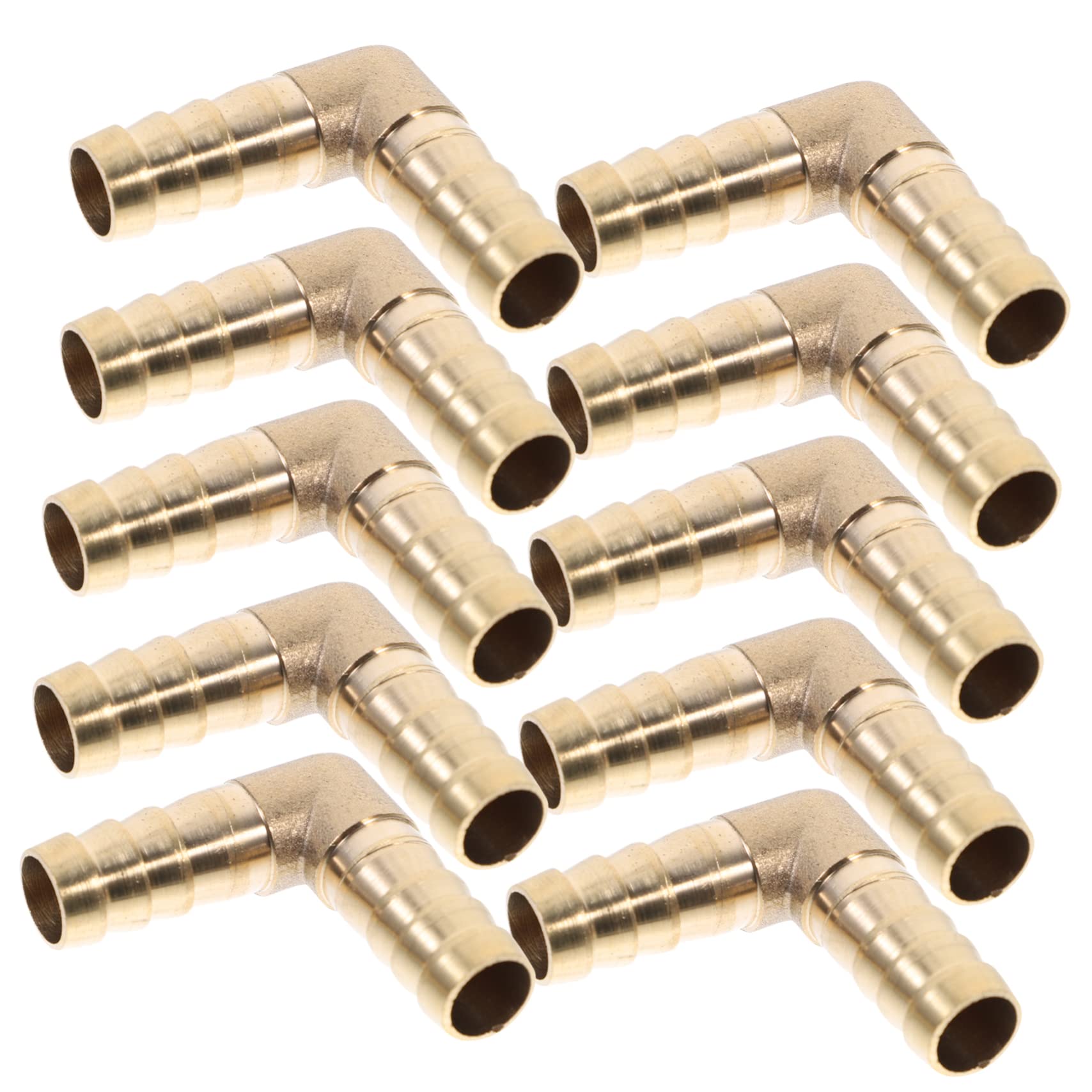 Raccordi Pex a Gomito 1/2 Pollice in Rame 90° 10 Pezzi | Acqua e Attrezzi Gas, Colore Giallo, Facile da Collegare e Scollegare, Struttura Robusta