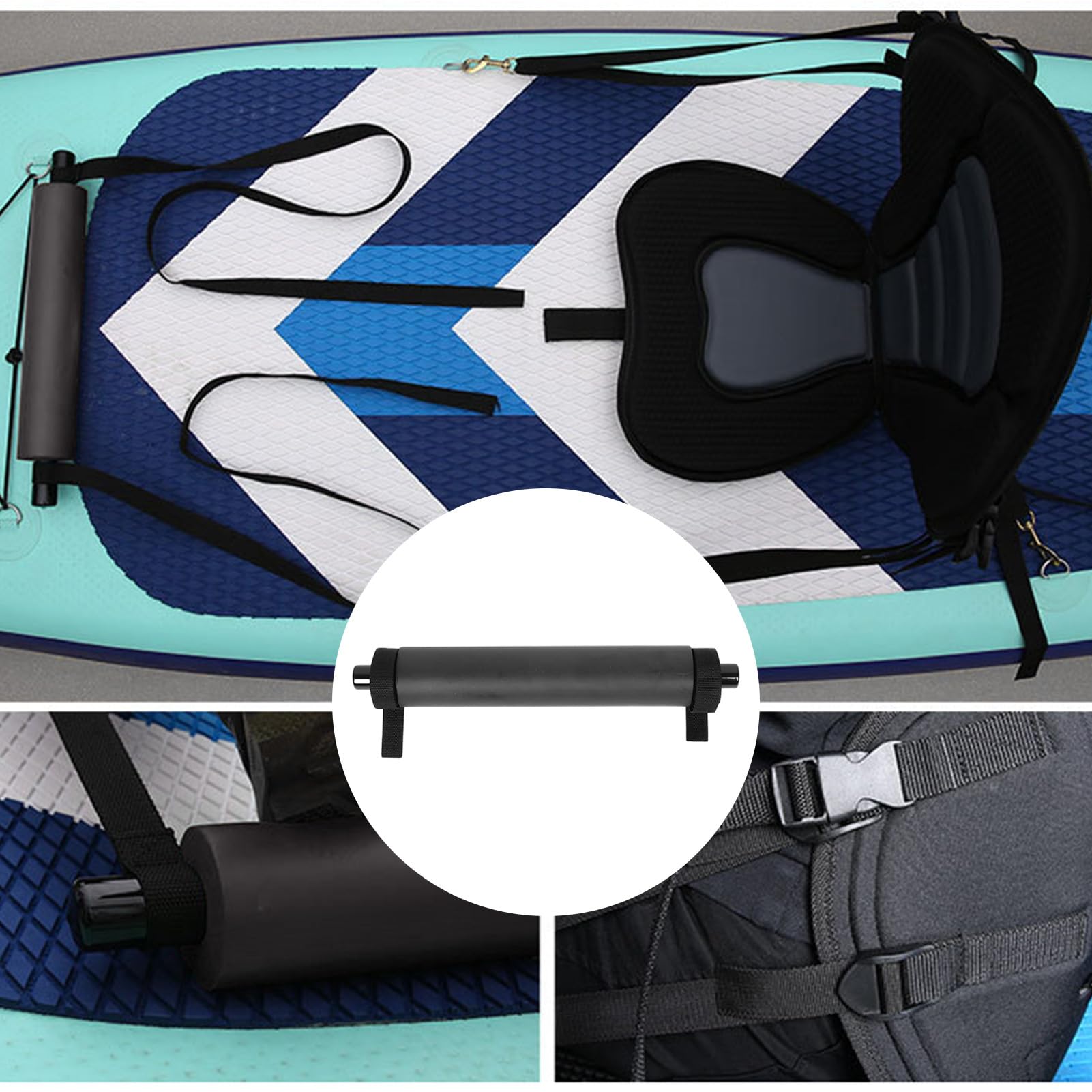 Einstellbares Surfbrett Kajakpedal Fußstütze Zubehör Professionelle Feine Verarbeitung Ersatzteile Praktisch Tragbar Gute Leistung Langlebig,Produktgröße: Ca.43cm, Bandlänge: Ca.134cm