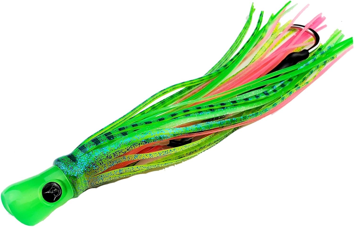 Lobo Lures Skipjack 9.5" Hybrid UV Big Game Fishing Tuna & Marlin Tolling Lure 200lb Test 10/0 Cable Assist Japanese Hook Rigged