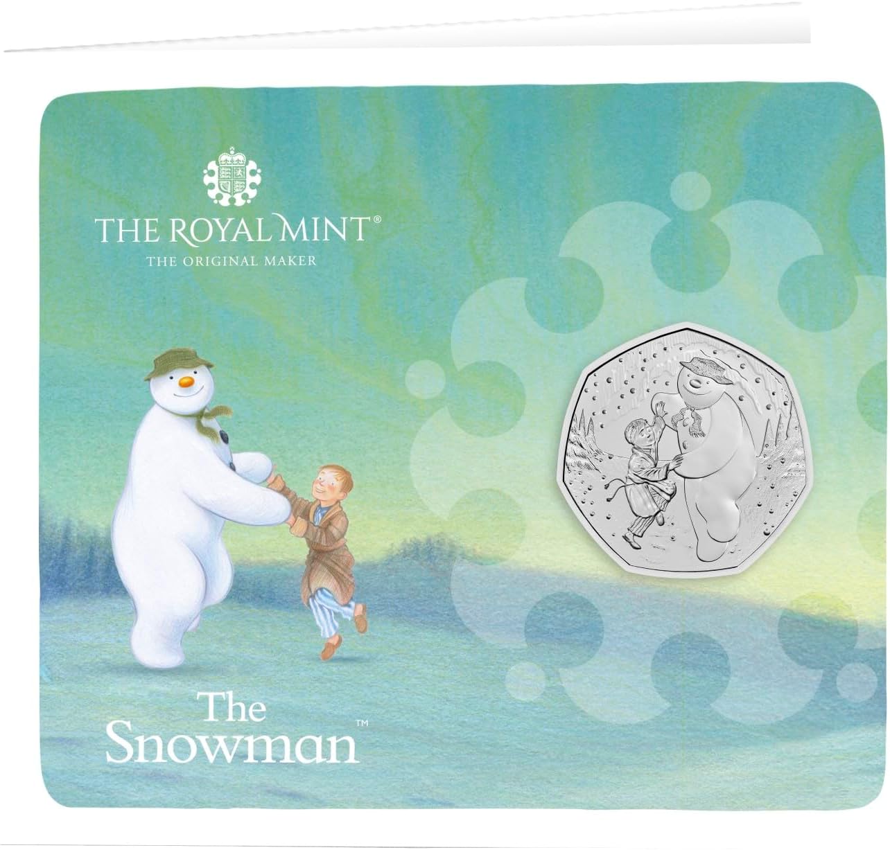 CrawleyCoins 2023 Snowman Christmas UK 50p Brilliant Uncirculated Coin Card Mint Sealed Pack