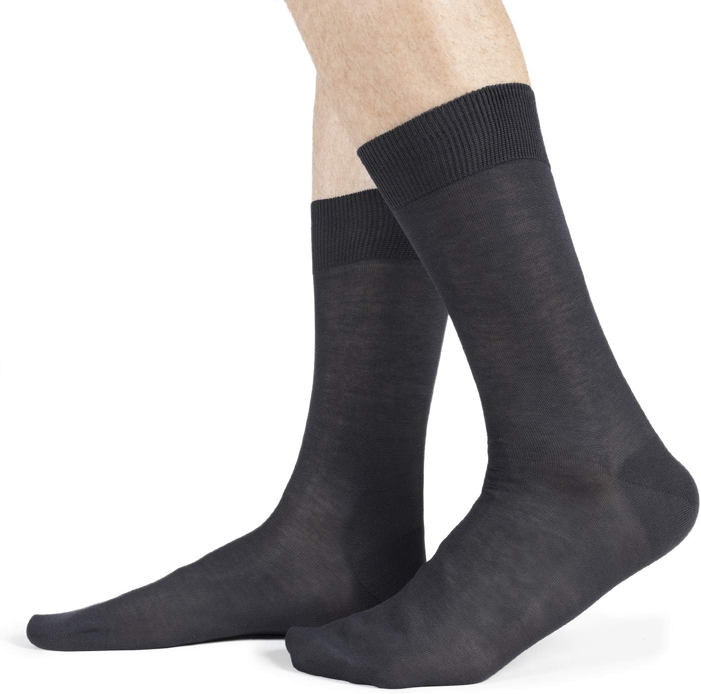 Ciocca Filo Scozia thin Cotton Men's Crew Dress Socks - 5 Pairs - Made in Italy
