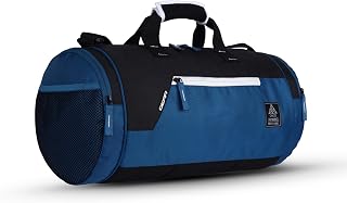 Gear Cross Training 9"/29L Large Water Resistant Duffle Bag | Travel Bag | Gym Bag for Men & Women (Moroccan Blue - Black)