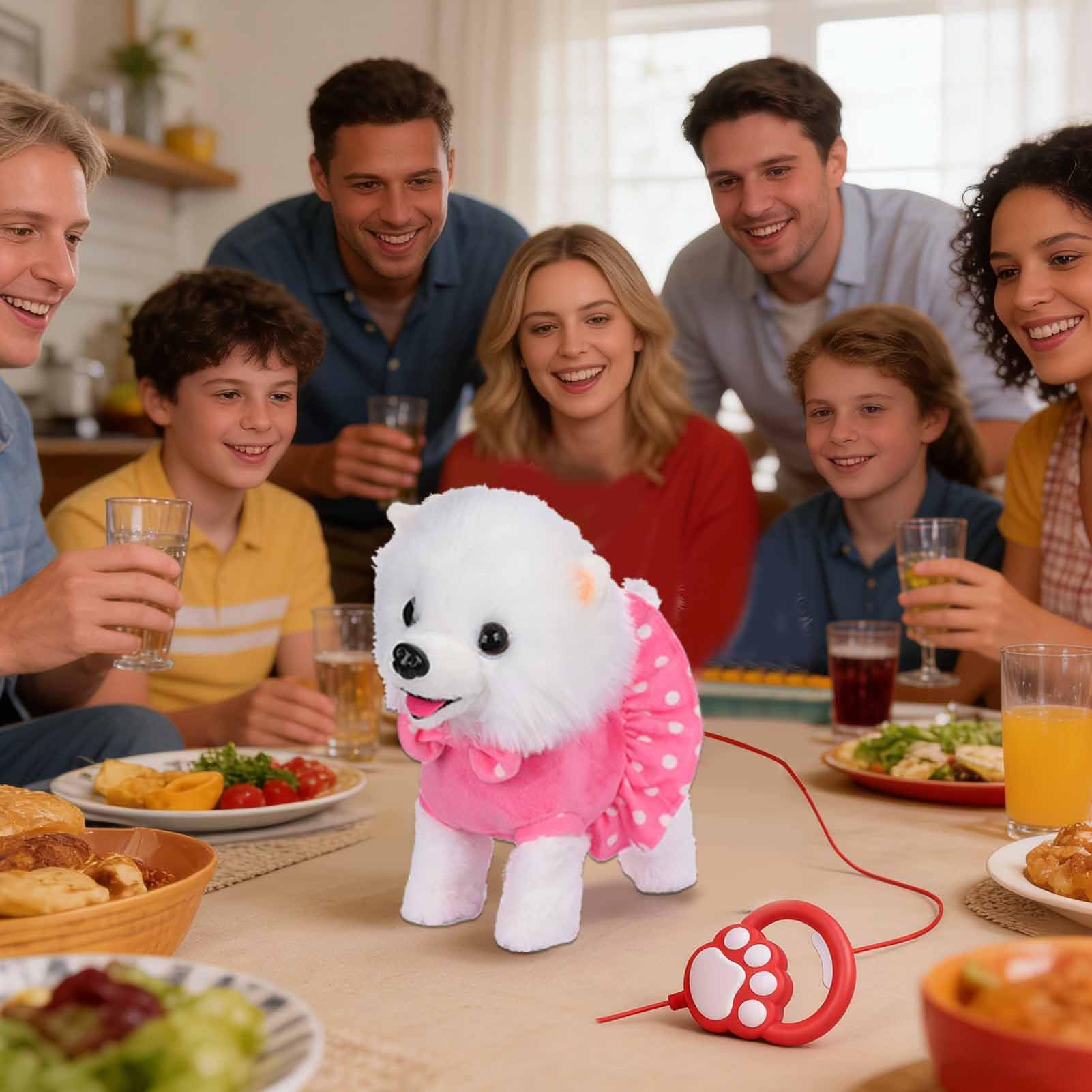 Cane Giocattolo che Cammina Bambola di Peluche Elettrica Interattiva