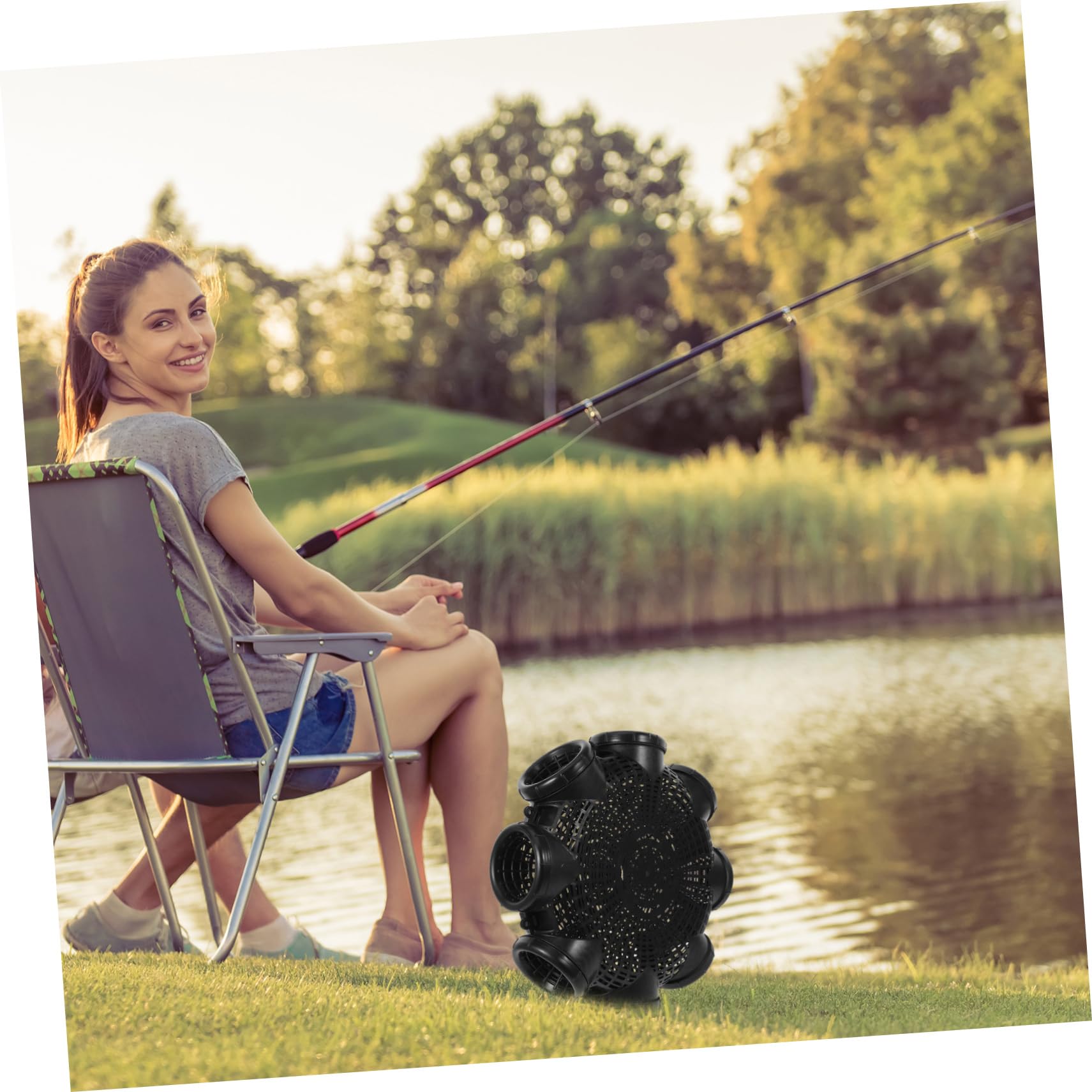 Toyvian Fischfalle Material Tragbarer Köderkäfig für Effektives Angeln Leicht mit Durchdachtem Design für Besseren Fischfang für Outdoor