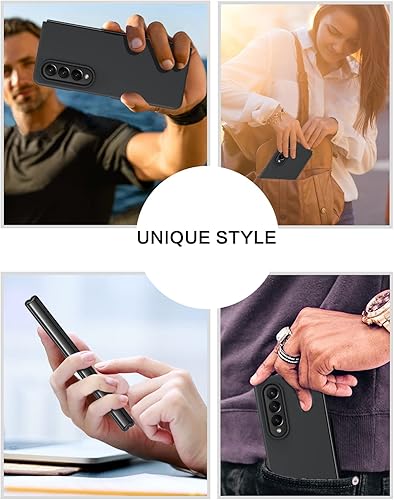 Miniatura 6 de BENTOBEN Funda para Galaxy Z Fold 4, silicona suave de goma de gel antigolpes delgada de policarbonato duro delgado a prueba de golpes funda