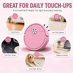 Mini Aspirateur robot pour voiture,3 in 1automatic Petit robot nettoyant rechargeable pour balayage (Pink)