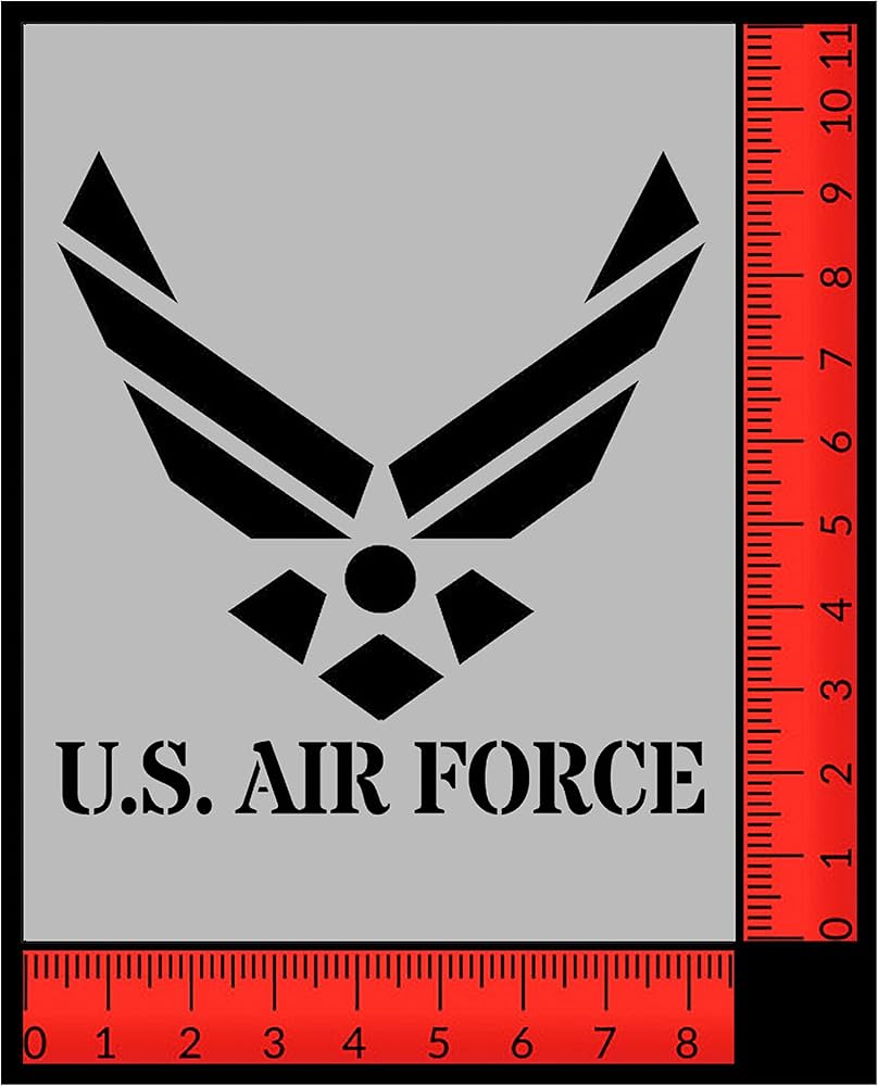 us-air-force-wings-emblem-usaf-reusable-stencil-8-5-x-11-sheet-for-painting-on-walls-wood-arts-and-crafts-my-custom-stencils-arts-crafts-sewing-amazon-com