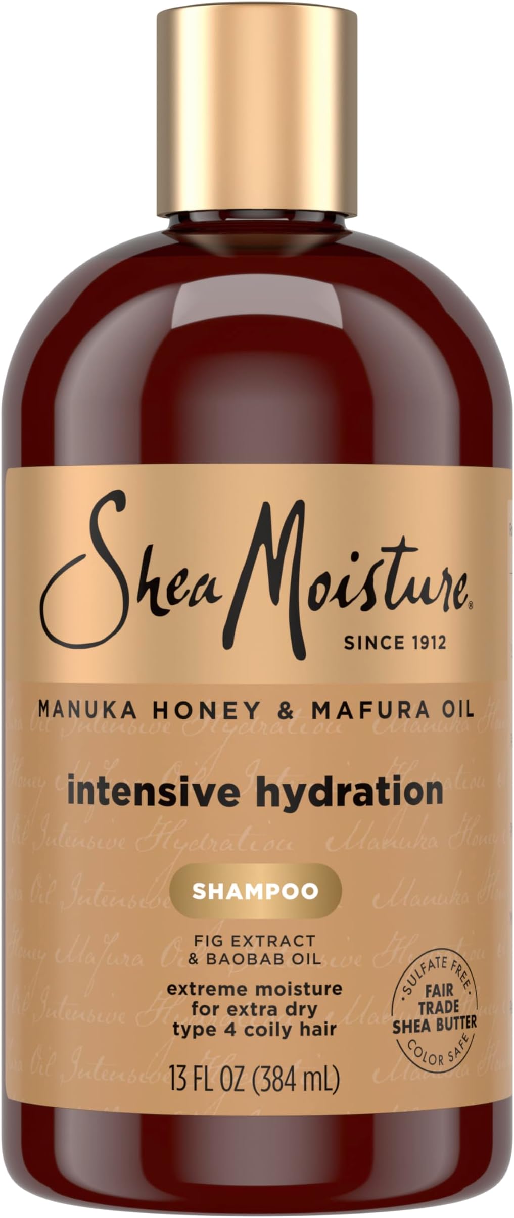 Shea Moisture Manuka Honey & Mafura Oil Intensive Hydration Shampoo with African Rock Fig & Baobab Oil 13 oz