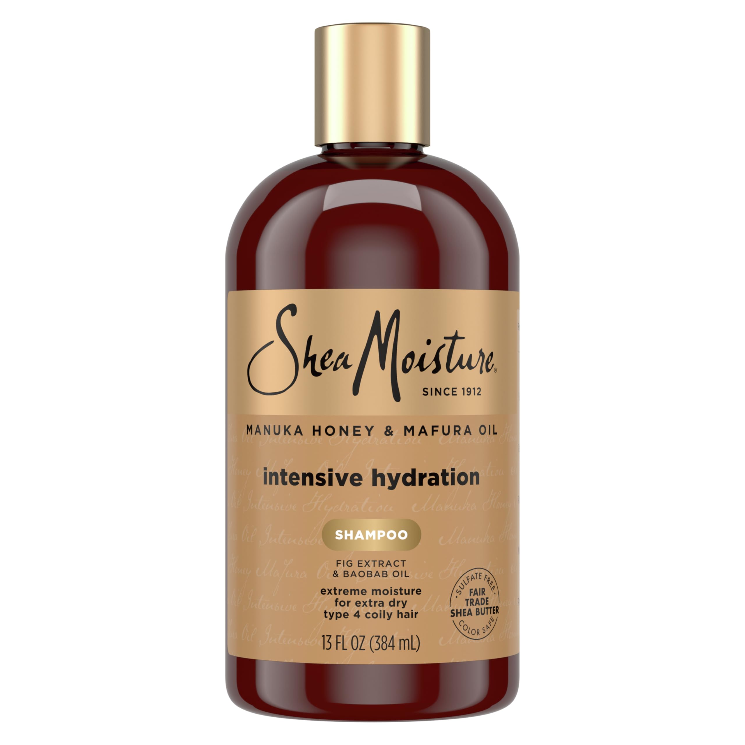 Intensive Hydration Shampoo Manuka Honey and Mafura Oil for Dry, Damaged Hair Sulfate-Free 13 oz