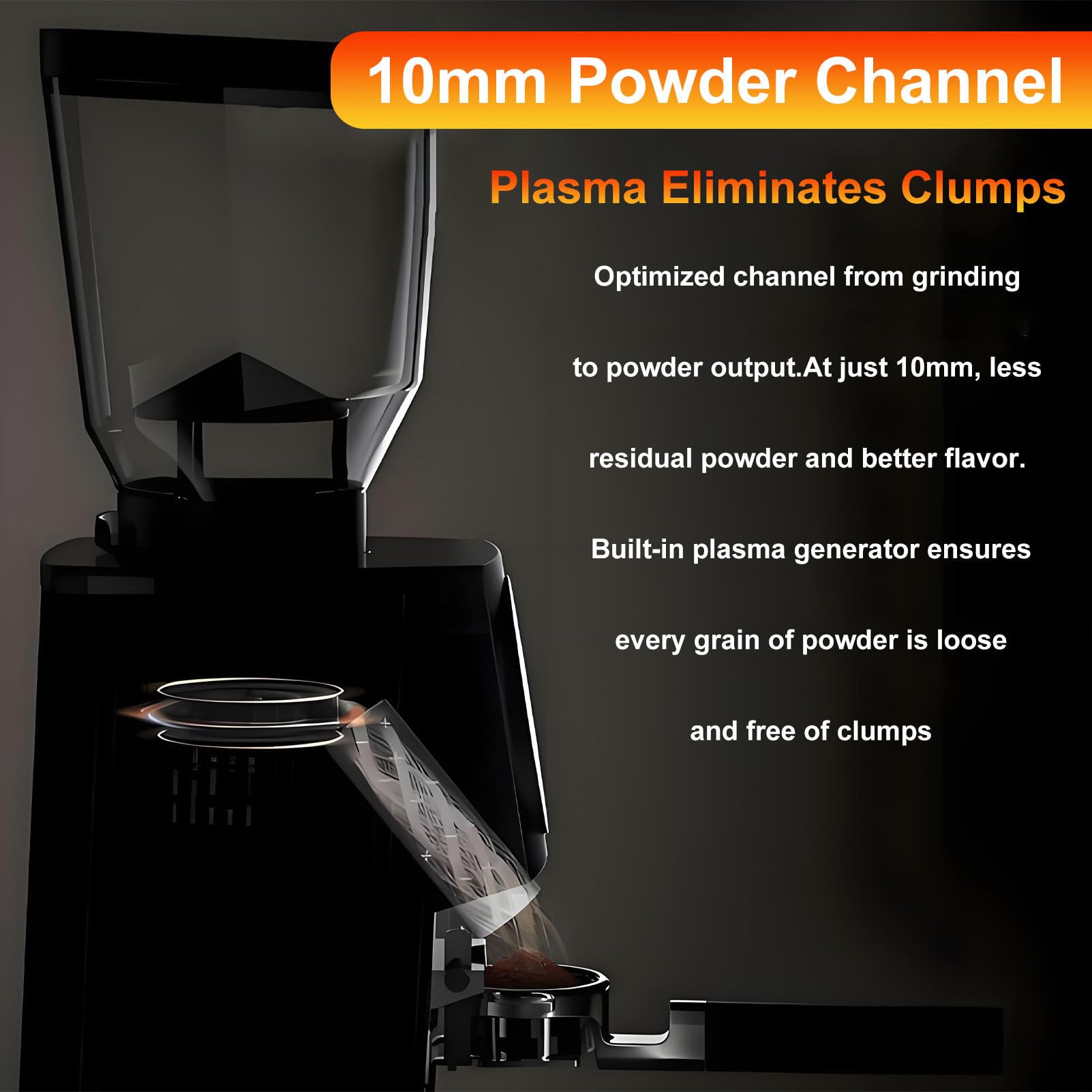 Molinillo de café automático Comercial, Capacidad de 1000 g, para Espresso, Velocidad de 1350-1450 RPM, eficiencia de molienda de 7-10 g/s, para cafeterías y postres.