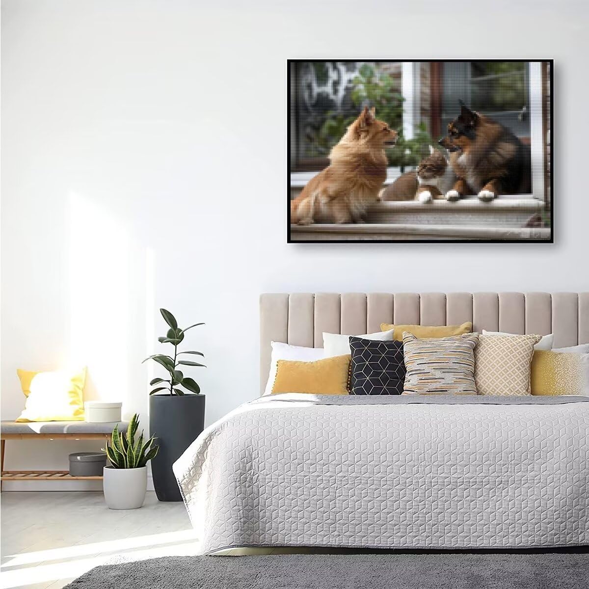 Diamond Painting Personalizzato, Kit Completo Pittura Diamante Foto Personalizzata, 5D Diamond Painting Con Foto Idea Regalo per la Decorazione di Arte Domestica, Diamante Quadrato/Rotondo 70x90cm R43