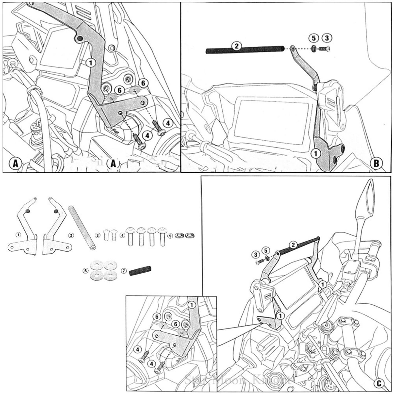 Motocyklowy uchwyt nawigacyjny GPS Uchwyt Do telefon do, GPS, nawigacja, płyta montażowa, Do do CRF1100L AFRICA TWIN CRF 1100 2020 ADV Uchwyt GPS(12mm 22mm)