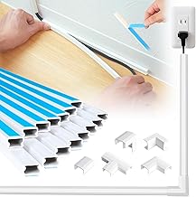 atRise Wiring Cover, 15 Pieces + Bulk Parts Set, Double Sided Tape Affixed, Short 11.8 inches (30 cm), Cutable, Wire Cover, Cord Cover, Wire Mall, Cable Cover, Mall, Cable Molle Protector for