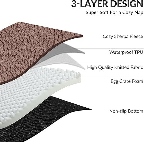 Miniatura 4 de Patas Lague Cama ortopédica jumbo para perros extra grandes de 56 x 40 pulgadas, sofá cama impermeable para mascotas con funda extraíble lavable,