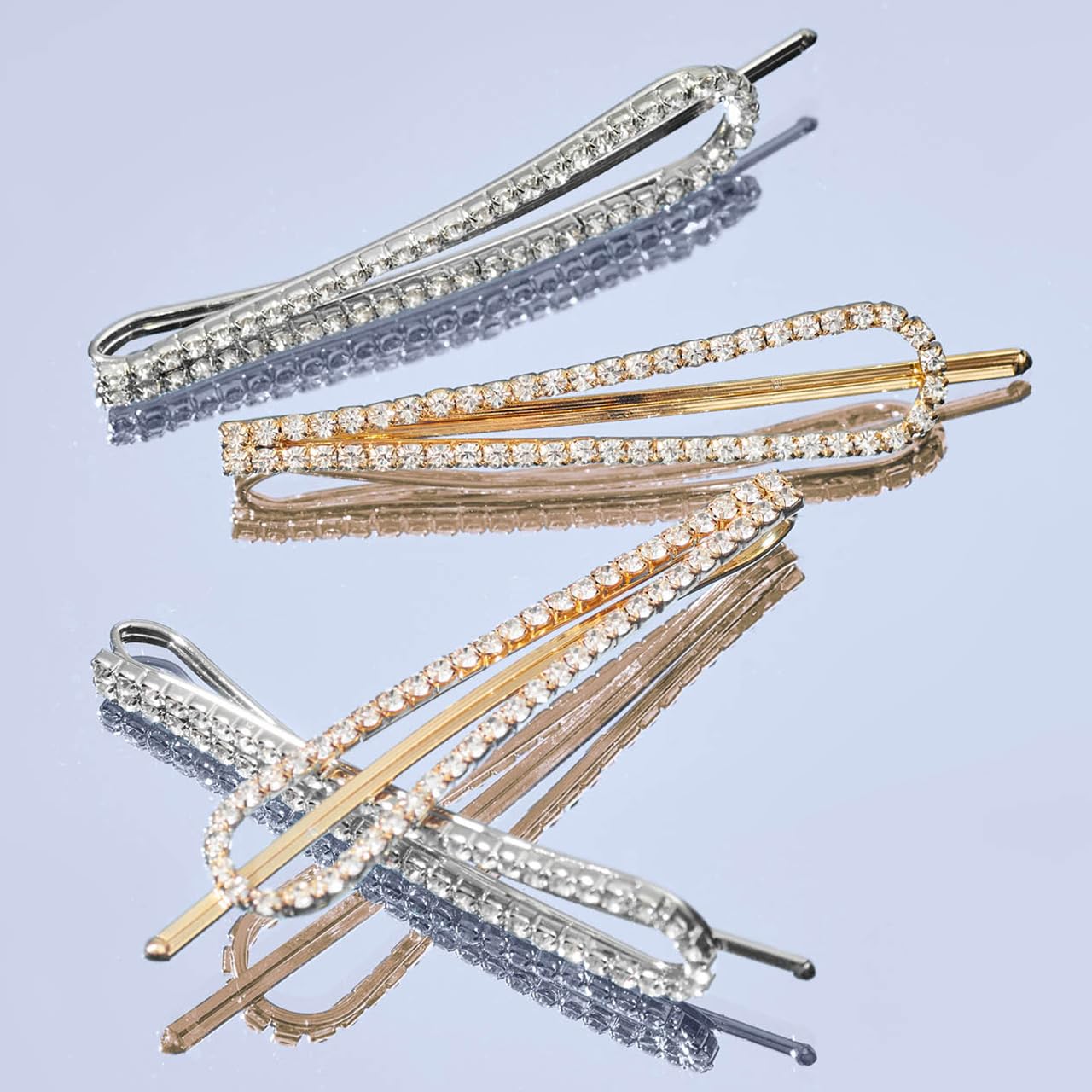 Amazon.com : Kitsch Rhinestone Silver and Gold Hair  display picture 3