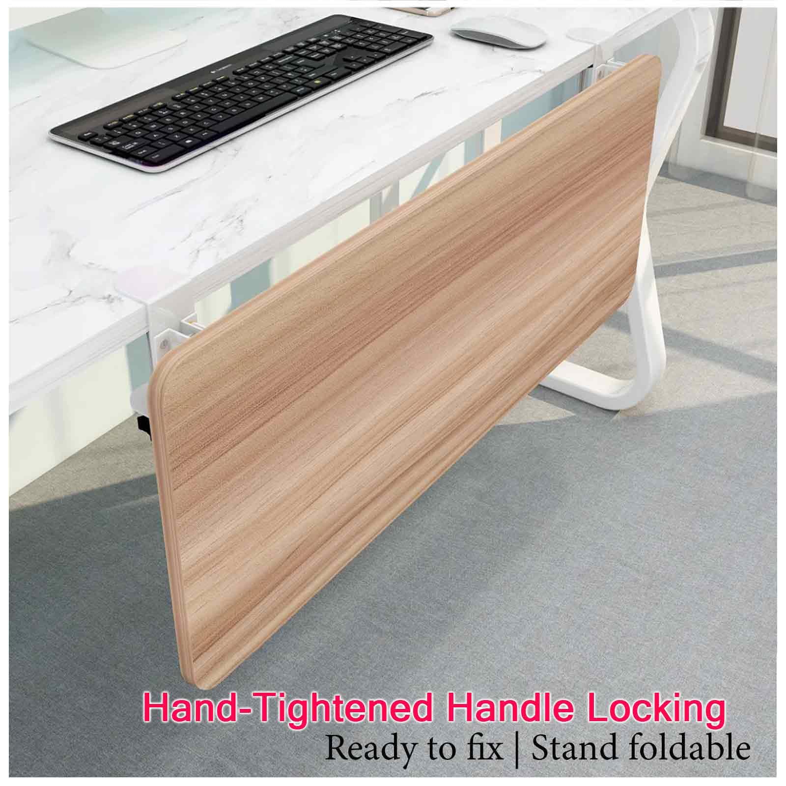 Estensione per tastiera da scrivania, pieghevole, supporto per tastiera computer, estensione per scrivania con morsetto, ripiano ergonomico per tastiera, supporto per tastiera da scrivania, L 55/65/