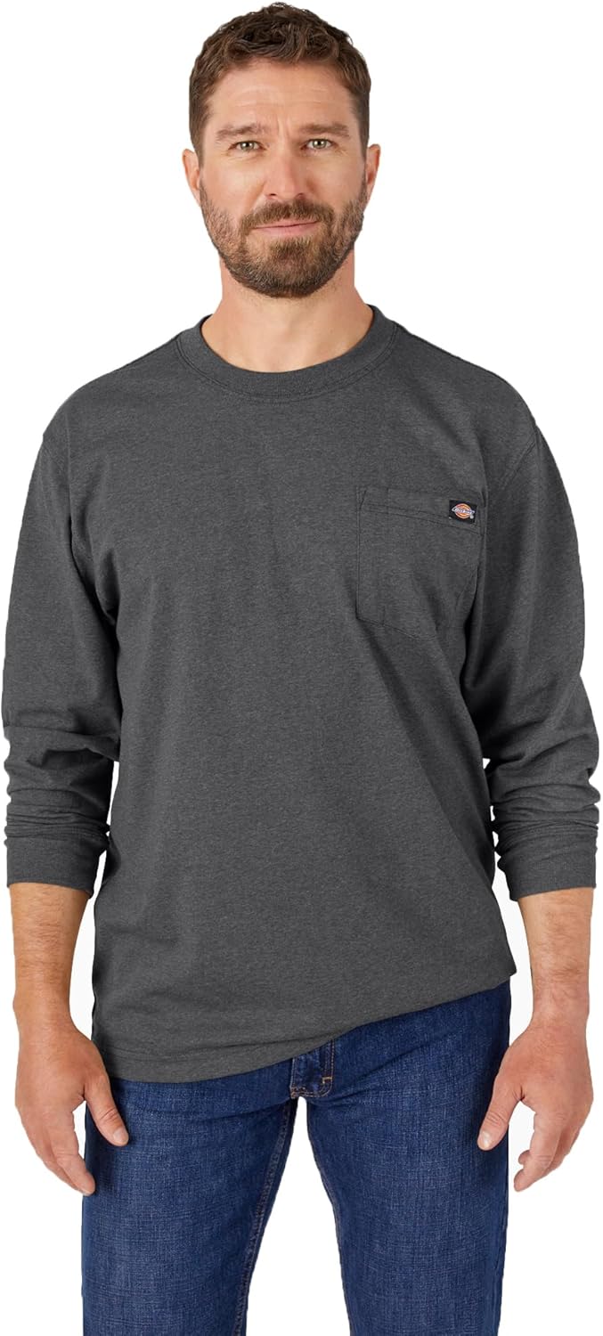 Dickies Men's Big and Tall Long Sleeve Heavyweight Crew Neck
