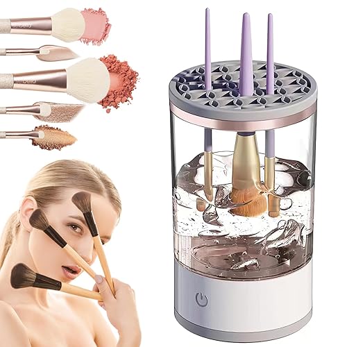 Brushly Pro - Limpiador de brochas de maquillaje, limpiador eléctrico de brochas de maquillaje, limpiador de brochas de maquillaje giratorio