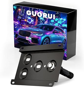 Durable Front License Plate Holder Compatible with Jaguar F-Pace 2017-2025 Jaguar F-Type 2014-2024 No Drill Tow Hook License Plate Bracket, Heavy Duty Car Number Frame with Anti-Theft Mounting Screws