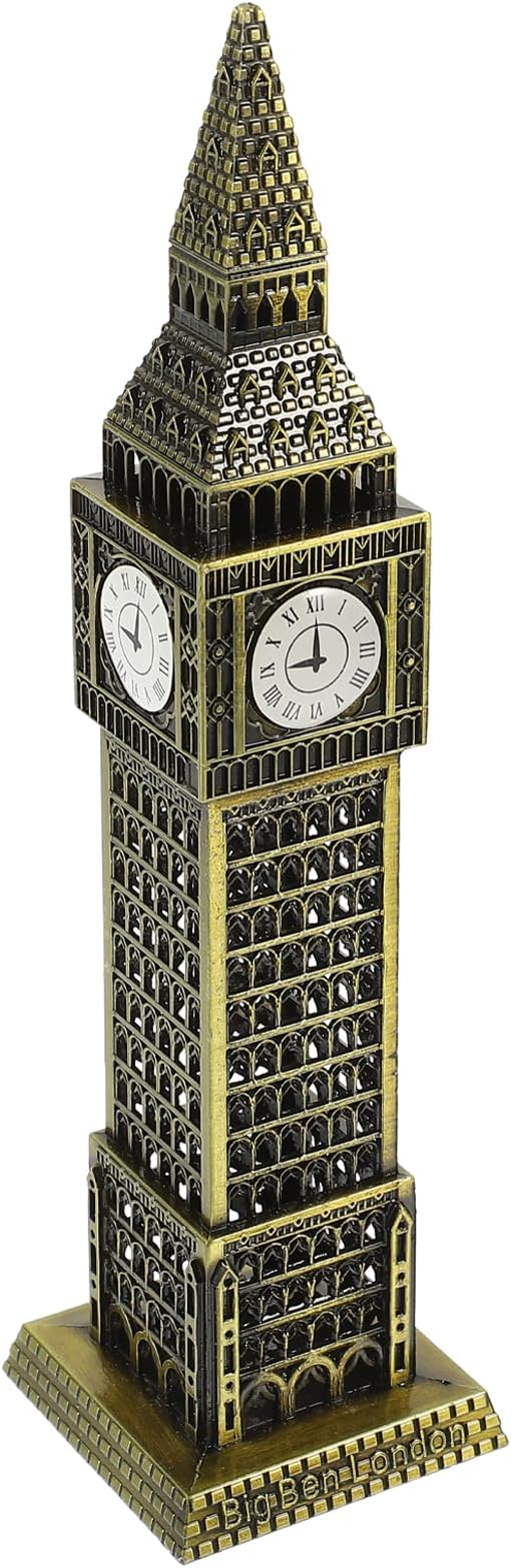 Abaodam Big Ben Model Home Ornament 7.09 Inch Sturdy Pvc Craft Decorative London Clock Tower Desktop Decoration Gift for Housewarming and Holidays