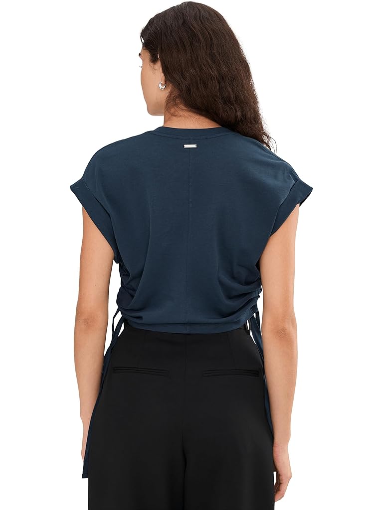 Blue AllSaints Mira Satin Tee