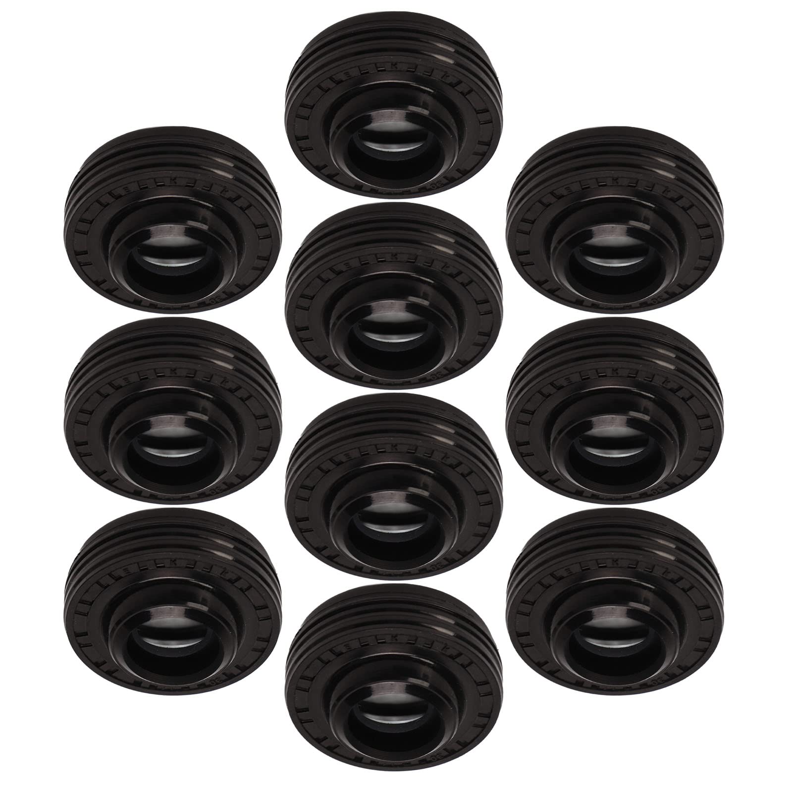 Kit Guarnizioni Compressore, Set Guarnizioni Labbro Albero in Gomma da 10 Pezzi Compatibile con Parti di Riparazione Aria Condizionata Compressore AC 10PA