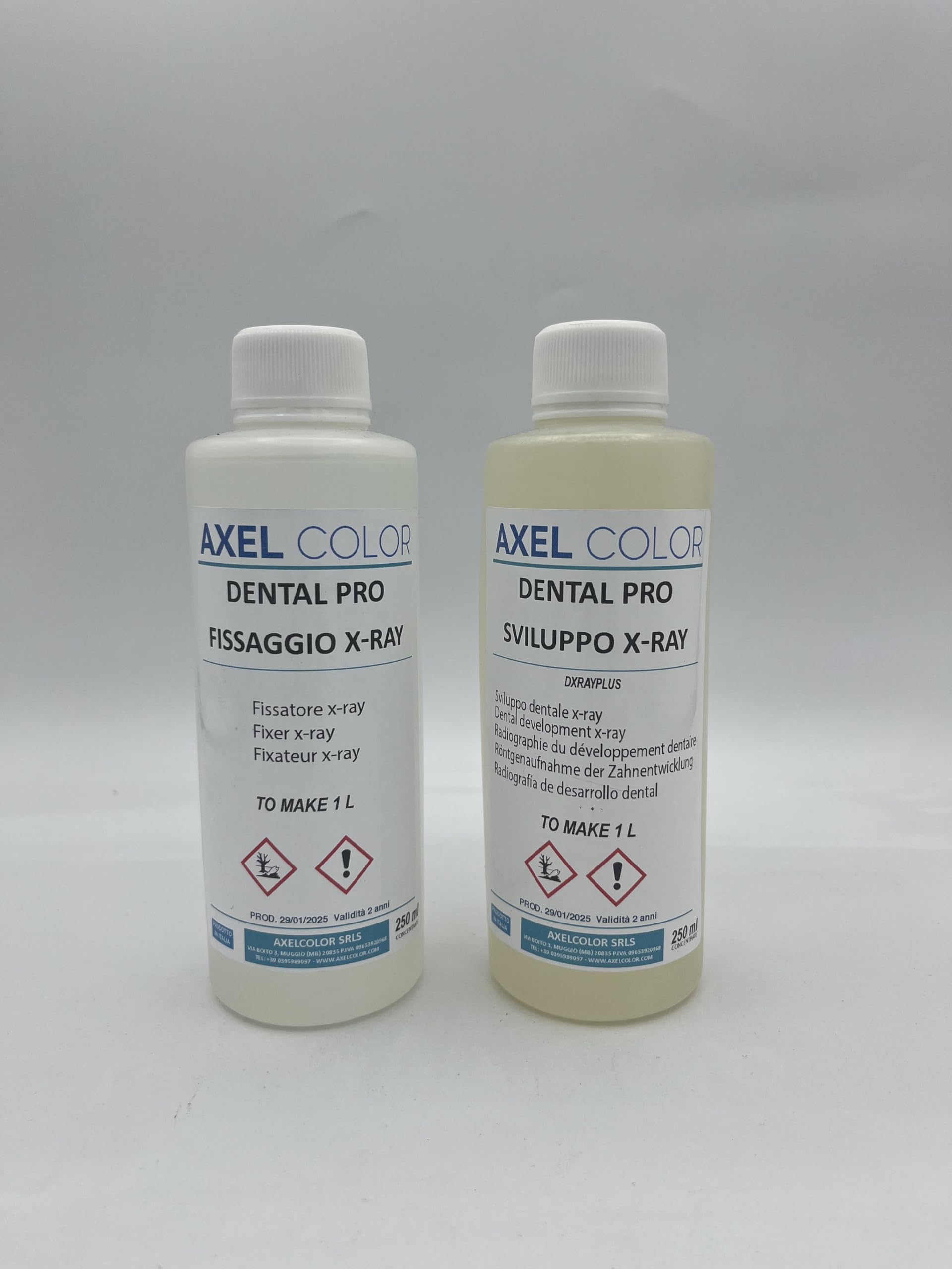 sviluppo radiografico dentale 4 x 1 litro, fissaggio radiografico dentale 4 x 1 litro