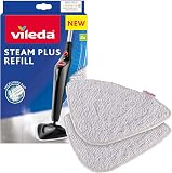 Vileda Steam Dampfreiniger Ersatzpads Mikrofaser | Hygienische Bodenreinigung - Passend für alle Böden, Waschbar & Wiederverwendbar | 2 Stück - 1
