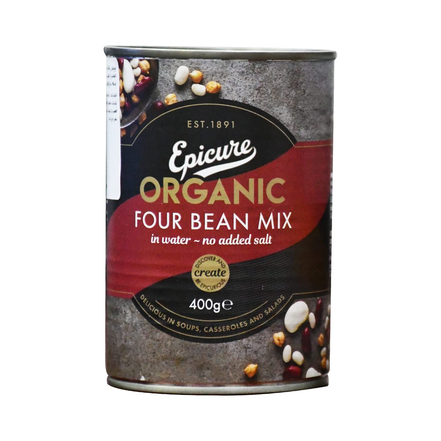 Epicure Organic Four Bean Mix, 400 g