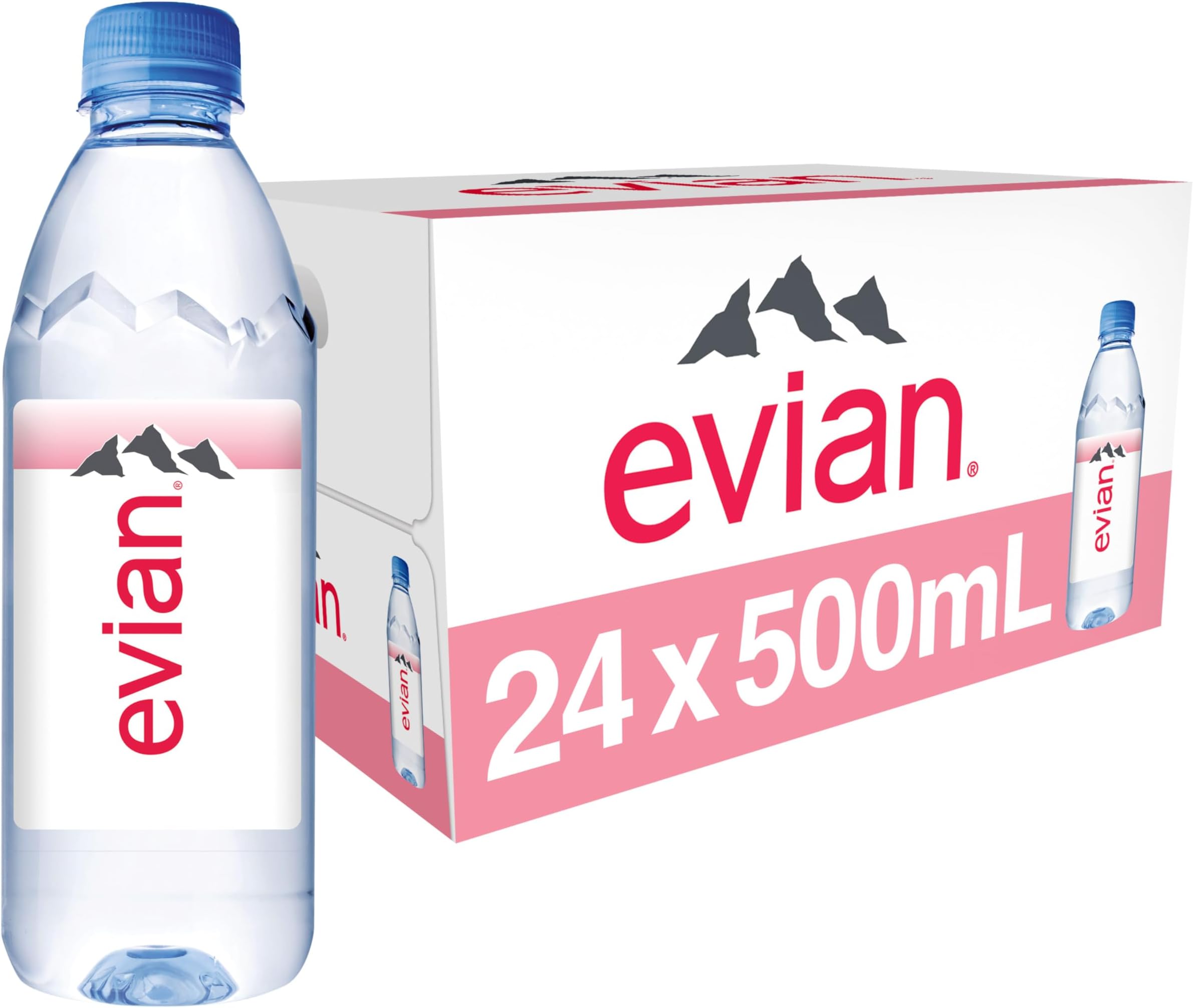Natural Spring Water, PH Balanced with Natural Electrolytes, 16.9fl oz./500mL Bottles (pack of 24)