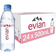 evian Natural Spring Water, PH Balanced with Natural Electrolytes, 16.9fl oz./500mL Bottles (pack of 24)