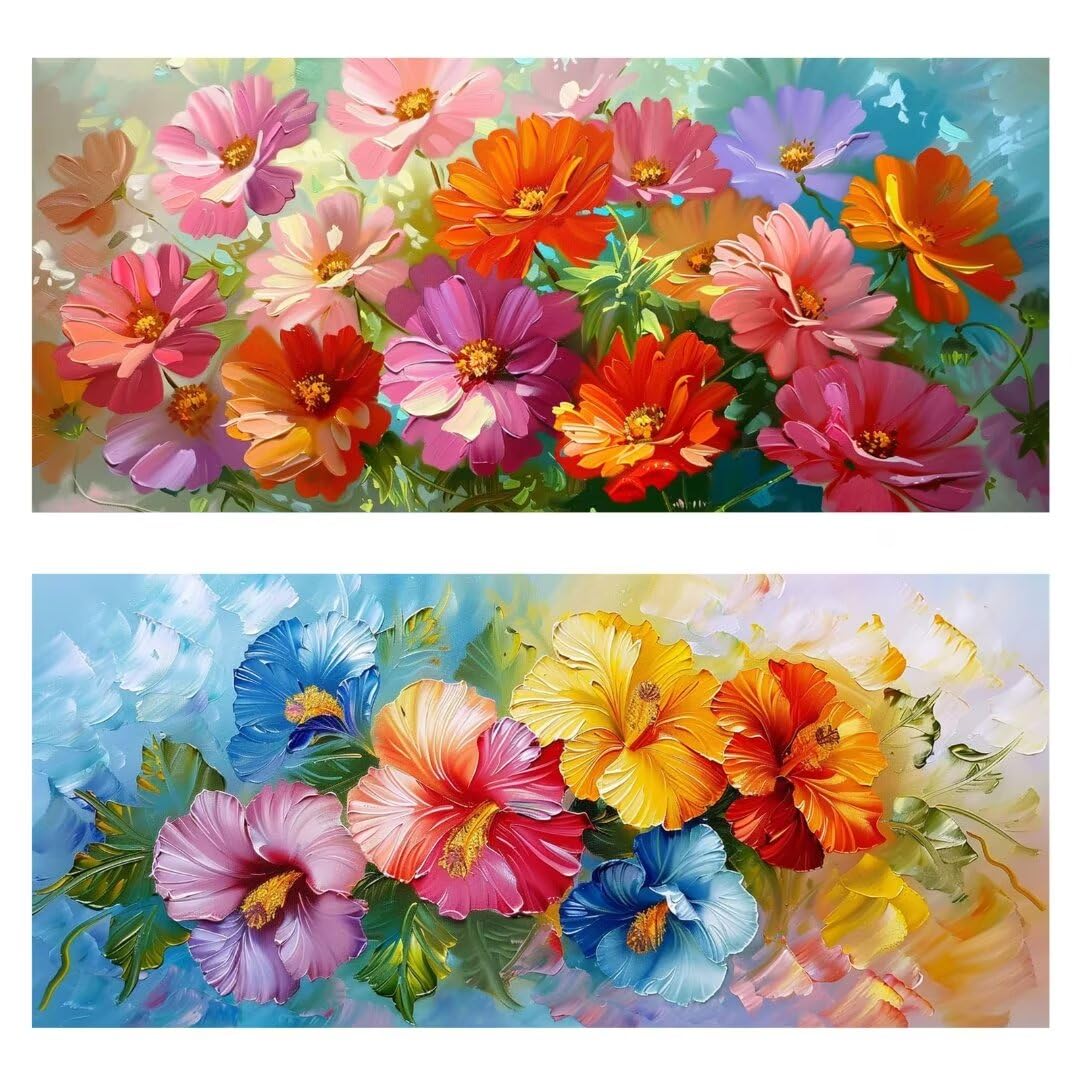 Amazon.co.jp: 2枚セット ダイヤモンドアート 花 40x90cm ダイヤモンド