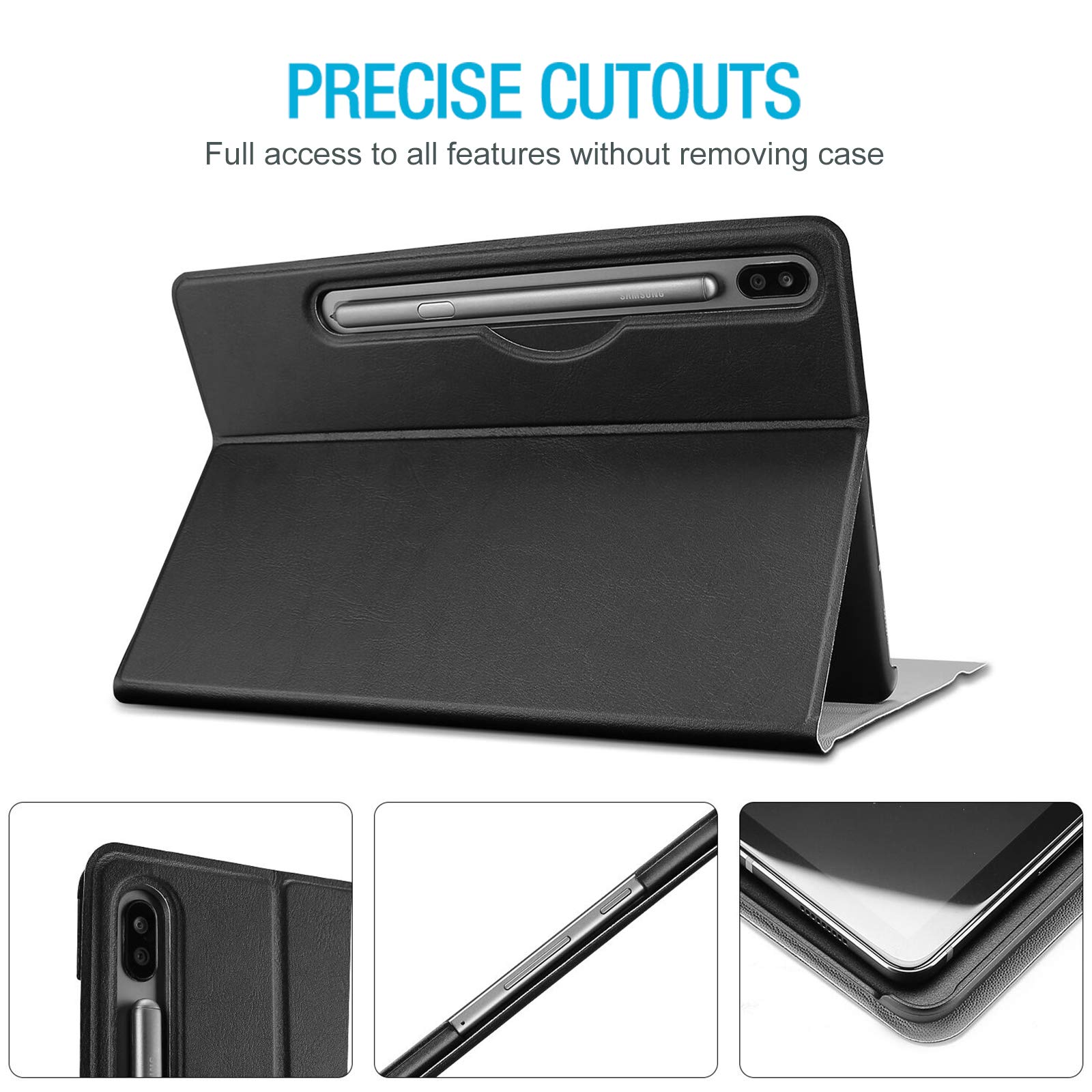 ProCase Keyboard Case for 12.4 inch Galaxy Tab S8 Plus 2022 /Tab S7 FE