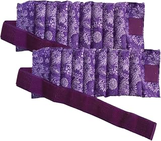 Nature Creation Microwavable Herbal Heating Pad for Abdomen and Back - Purple Flowers 2 Packs