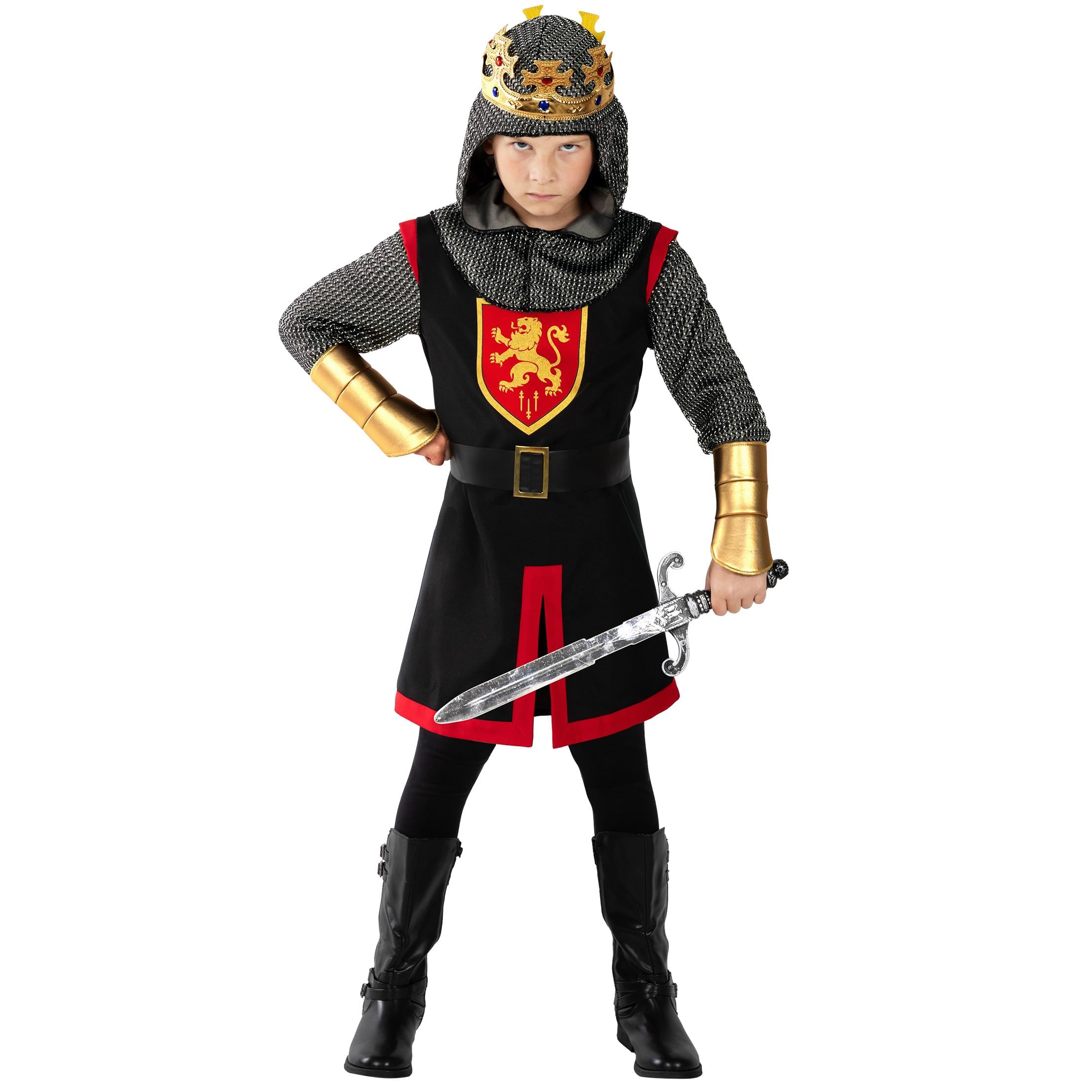 Morph Medieval Knight Costume For Boys, Knight Costume Kids, Halloween Costumes For Boys Warrior Costumes Kids S