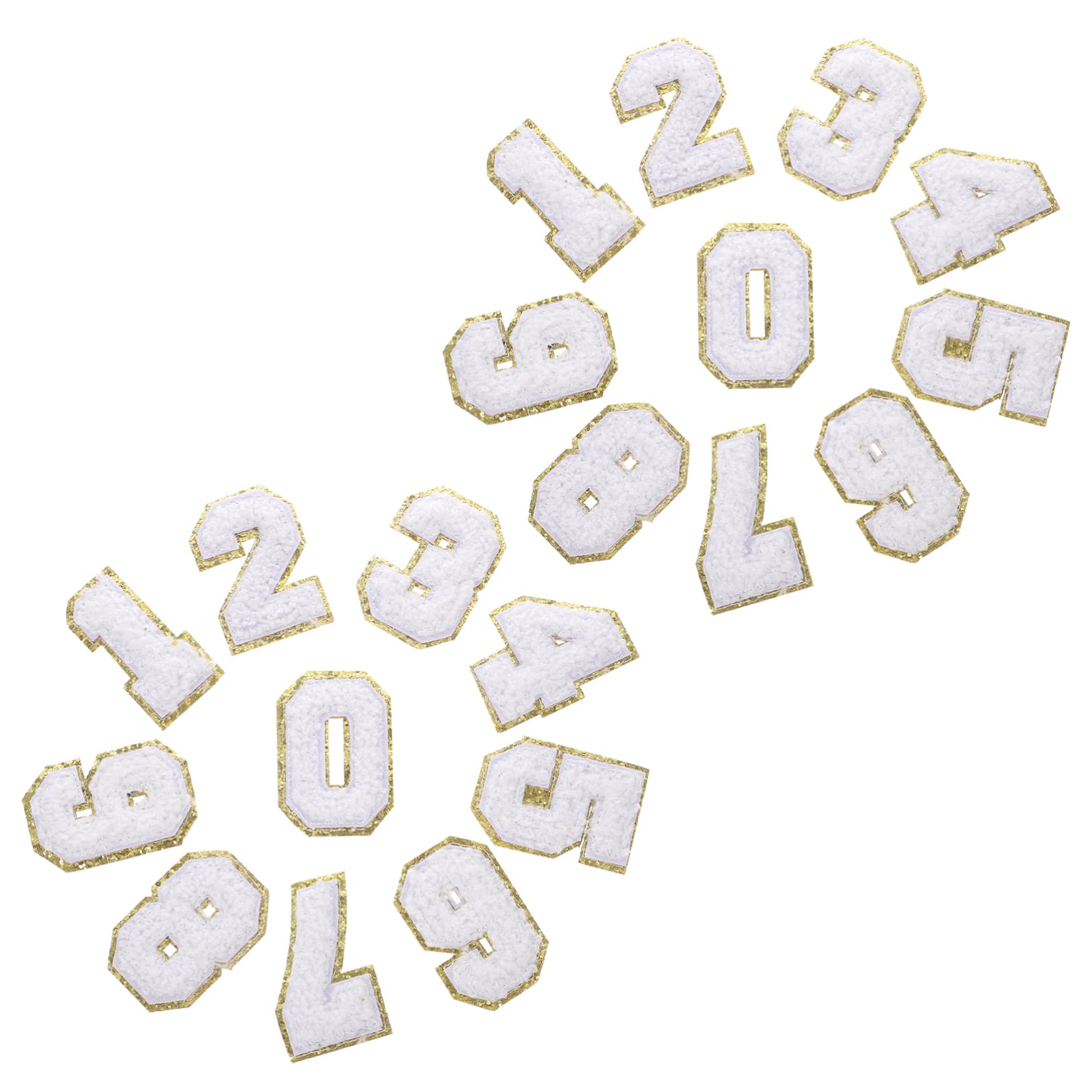 Operitacx 100pièces Patches Numérotés Brodés Pour Réparation De Vêtements Accessoires Décoratifs Pour Personnaliser Tenues