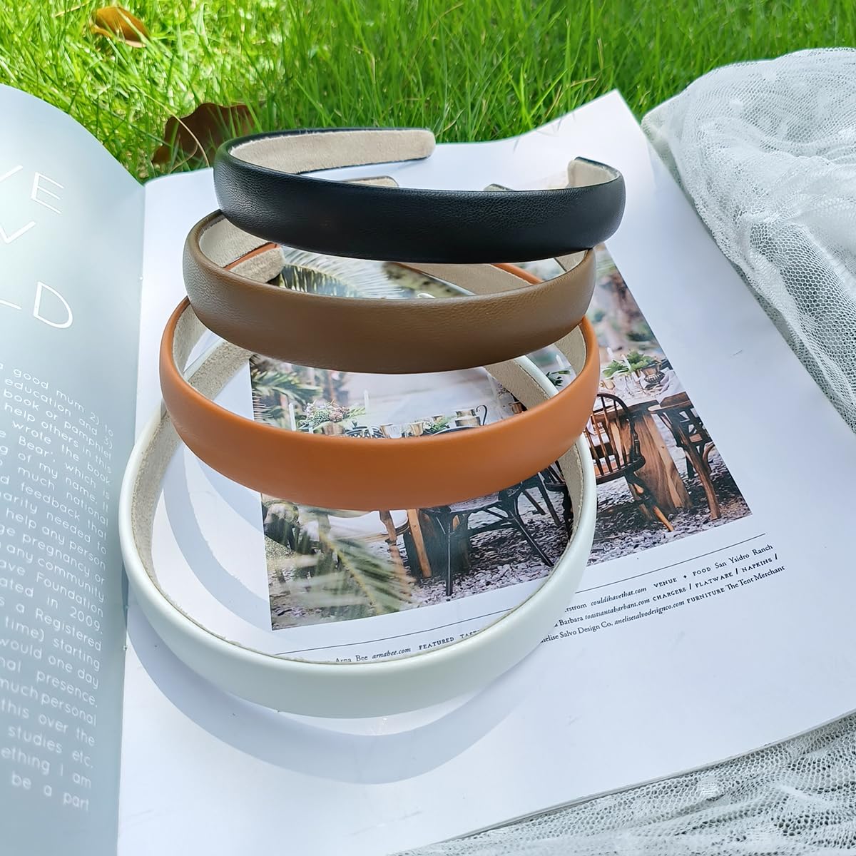 Amazon.com : Lvyeer 4 Pack Leather Headband Non-slip Fashion 