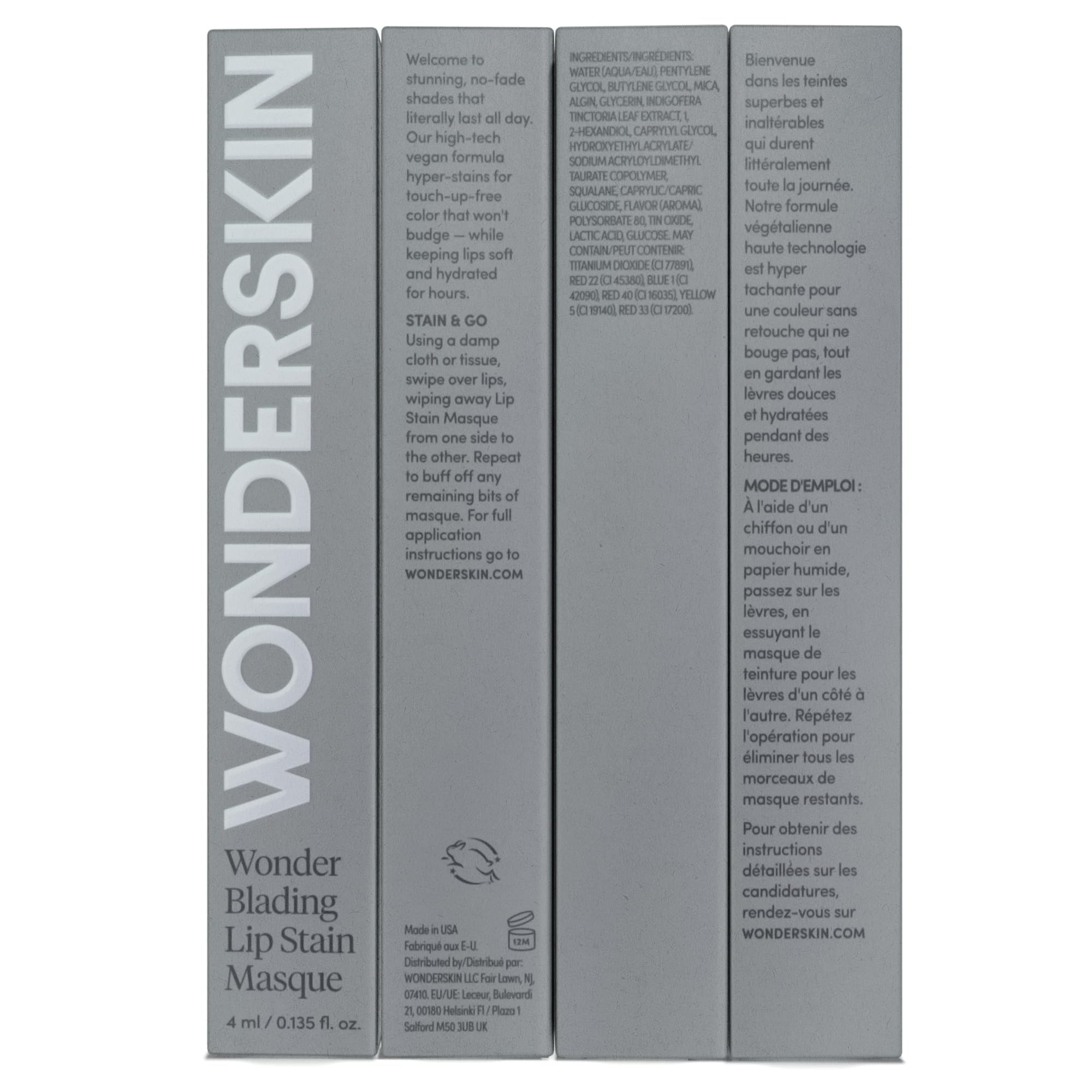 Wonderskin Lip Stain Masque – Long-Lasting Waterproof Lip Tint