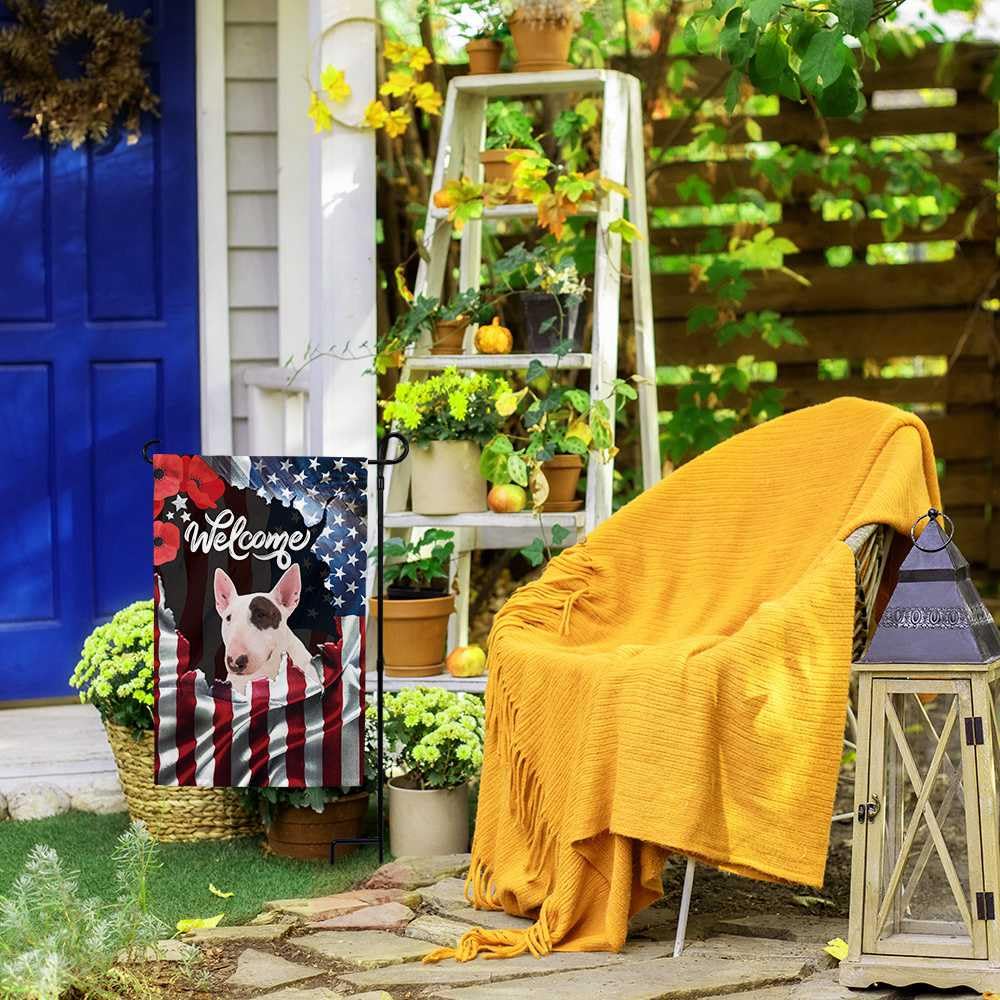 Patriotische Gartenflagge Mit Dobermann – 30,5 X 45,7 Cm, Doppelseitig Bedruckt, Für 4. Juli & Feiertage